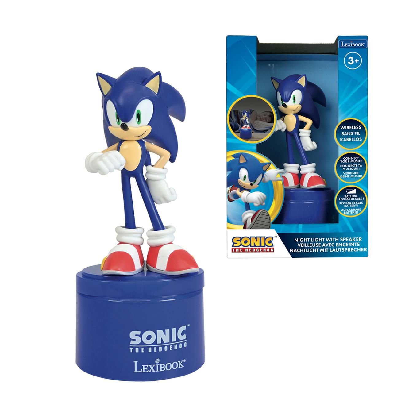 Enceinte Veilleuse Bluetooth Veilleuse Sonic Bleu Enceinte Veilleuse Bluetooth Veilleuse Sonic Bleu