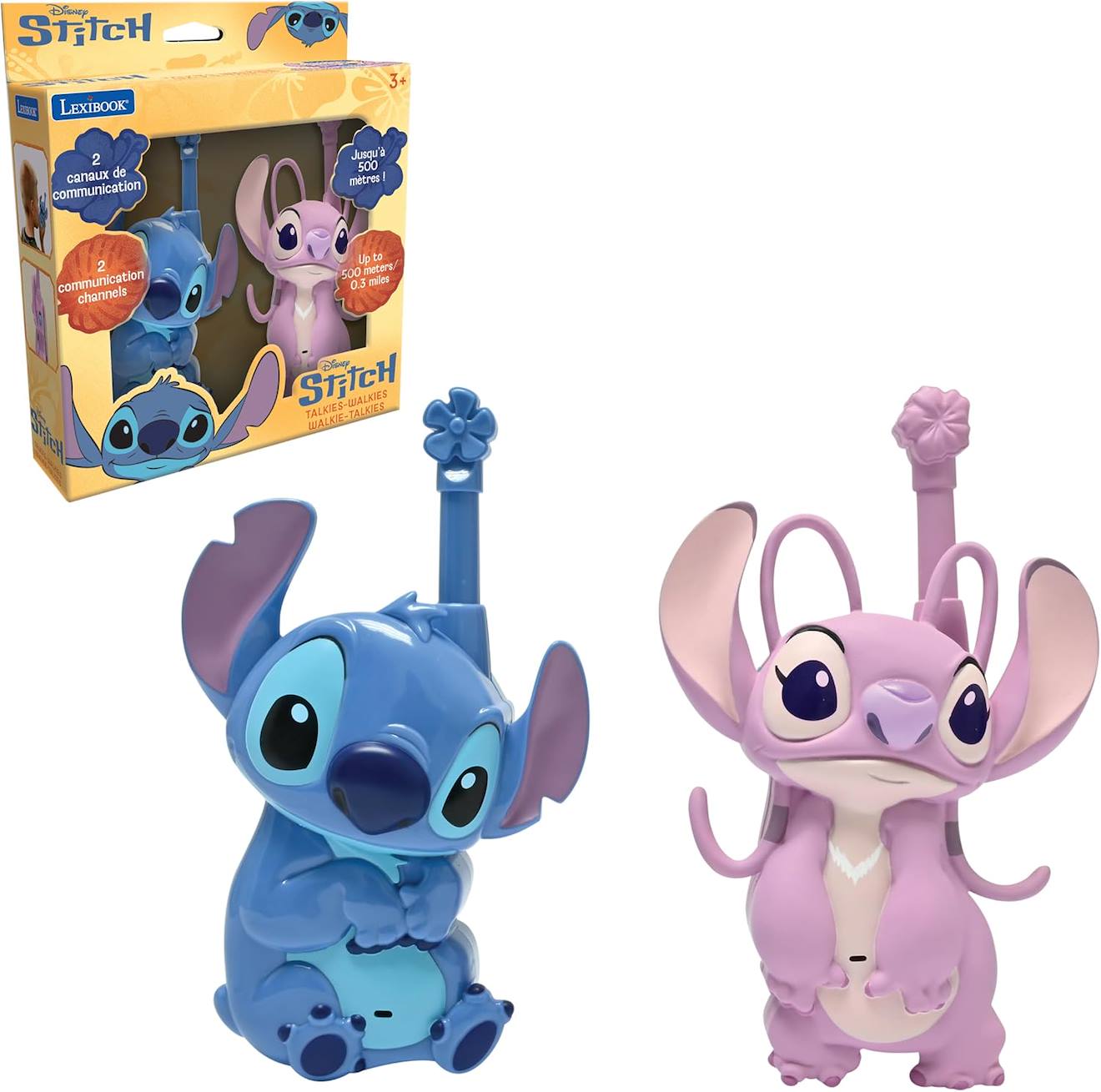 Talkies-walkies Stitch & Angel 3d, Portée 500m, 2 Canaux Communication Bleu Talkies-walkies Stitch & Angel 3d, Portée 500m, 2 Canaux Communication Bleu