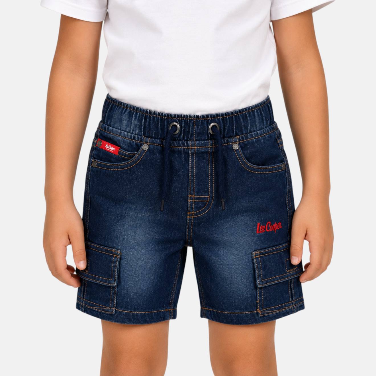 Bermuda Taille Élastique Garçon Bleu