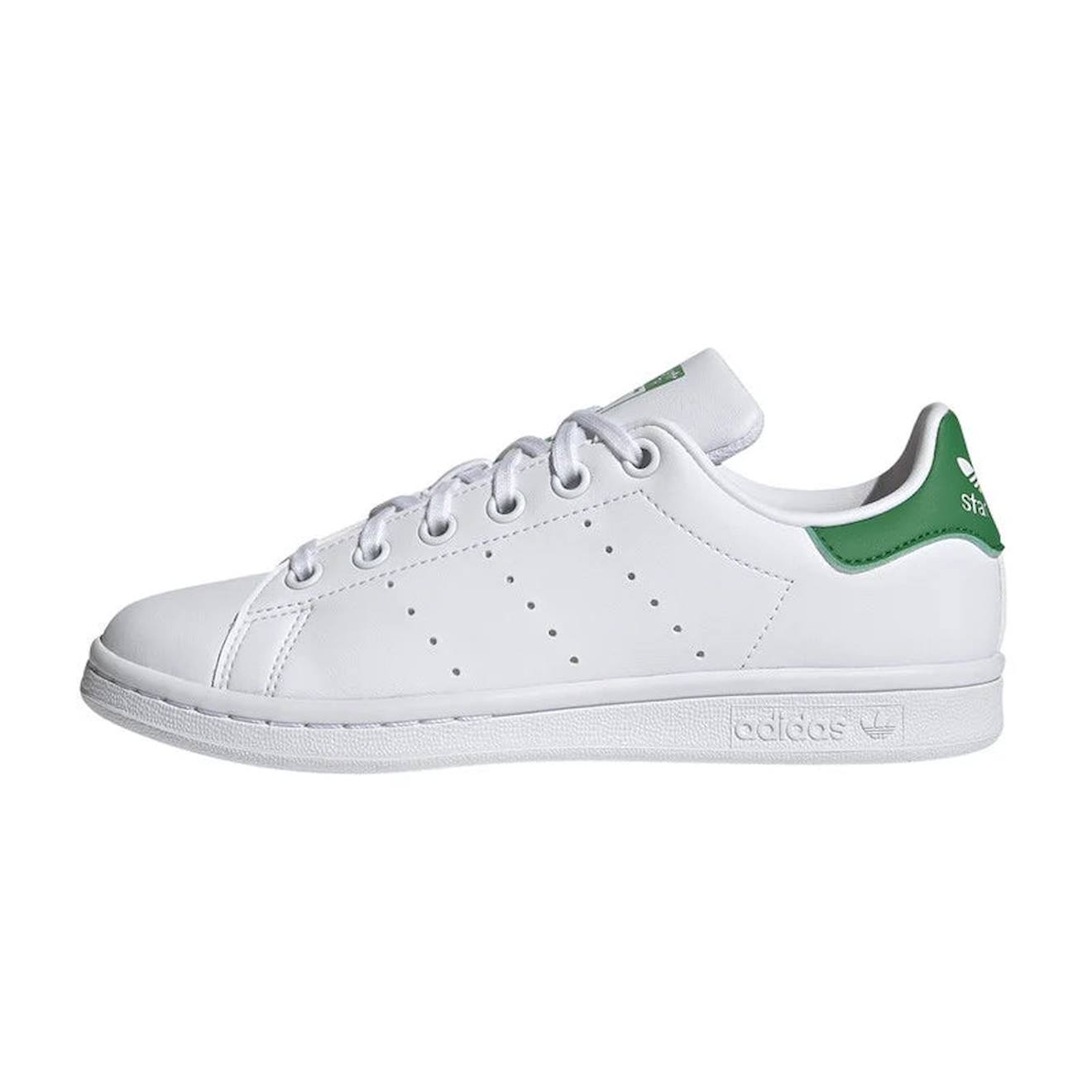 Baskets Enfant En Cuir Blanc, Vert