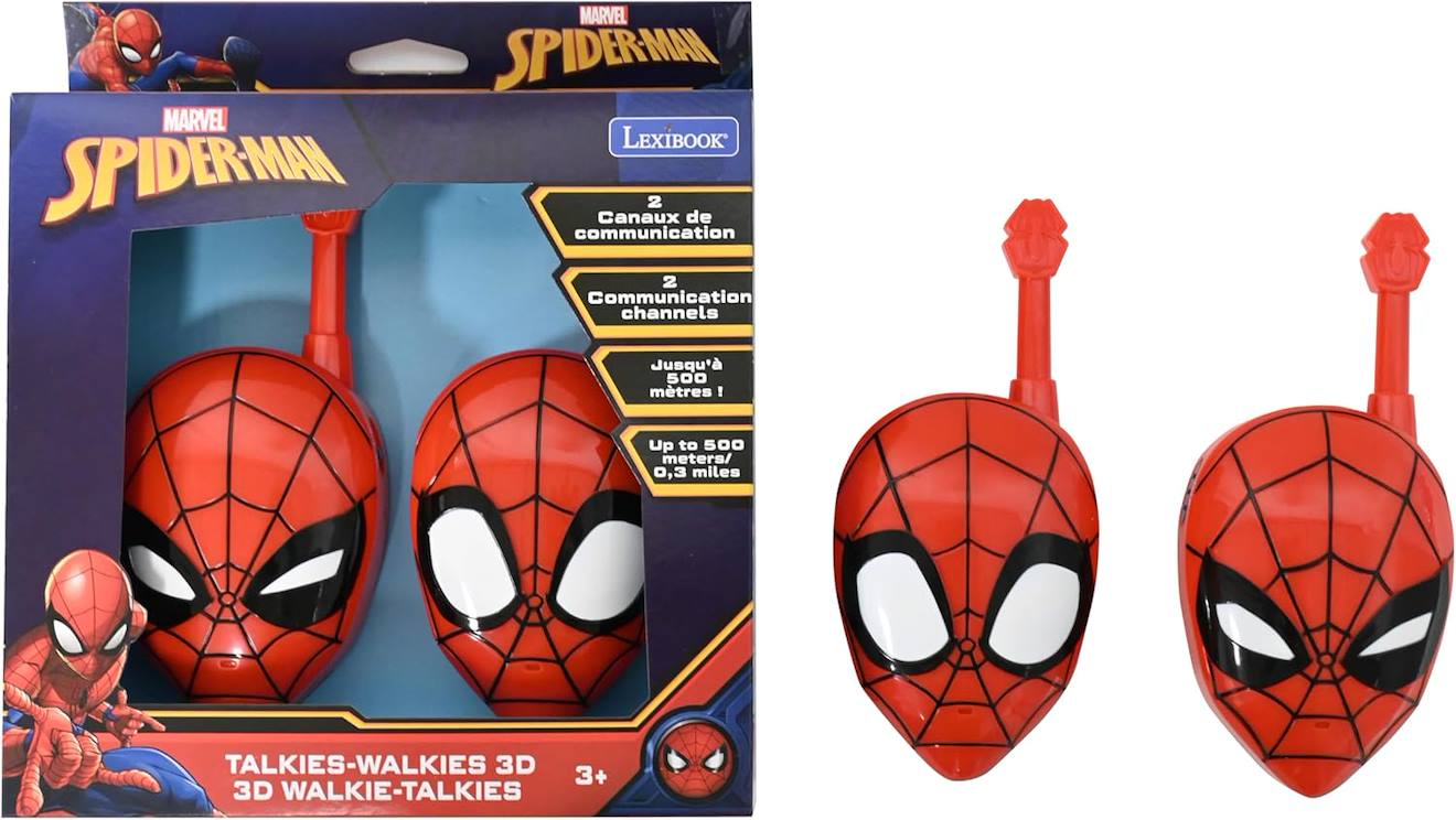 Talkies-walkies Spiderman 3d, Jusqu’à 200m Rouge Talkies-walkies Spiderman 3d, Jusqu’à 200m Rouge