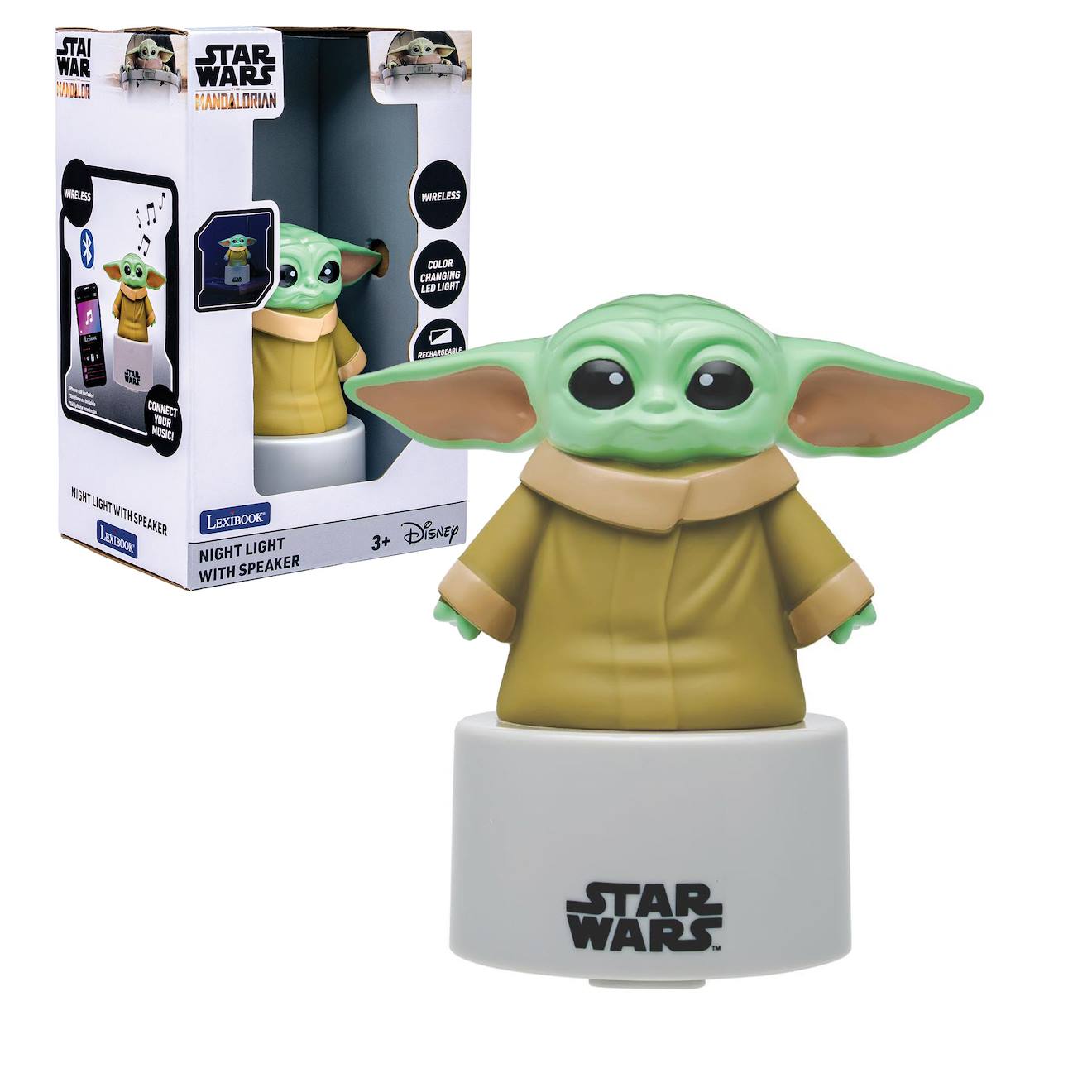 Enceinte Bluetooth Veilleuse Stars Wars Vert