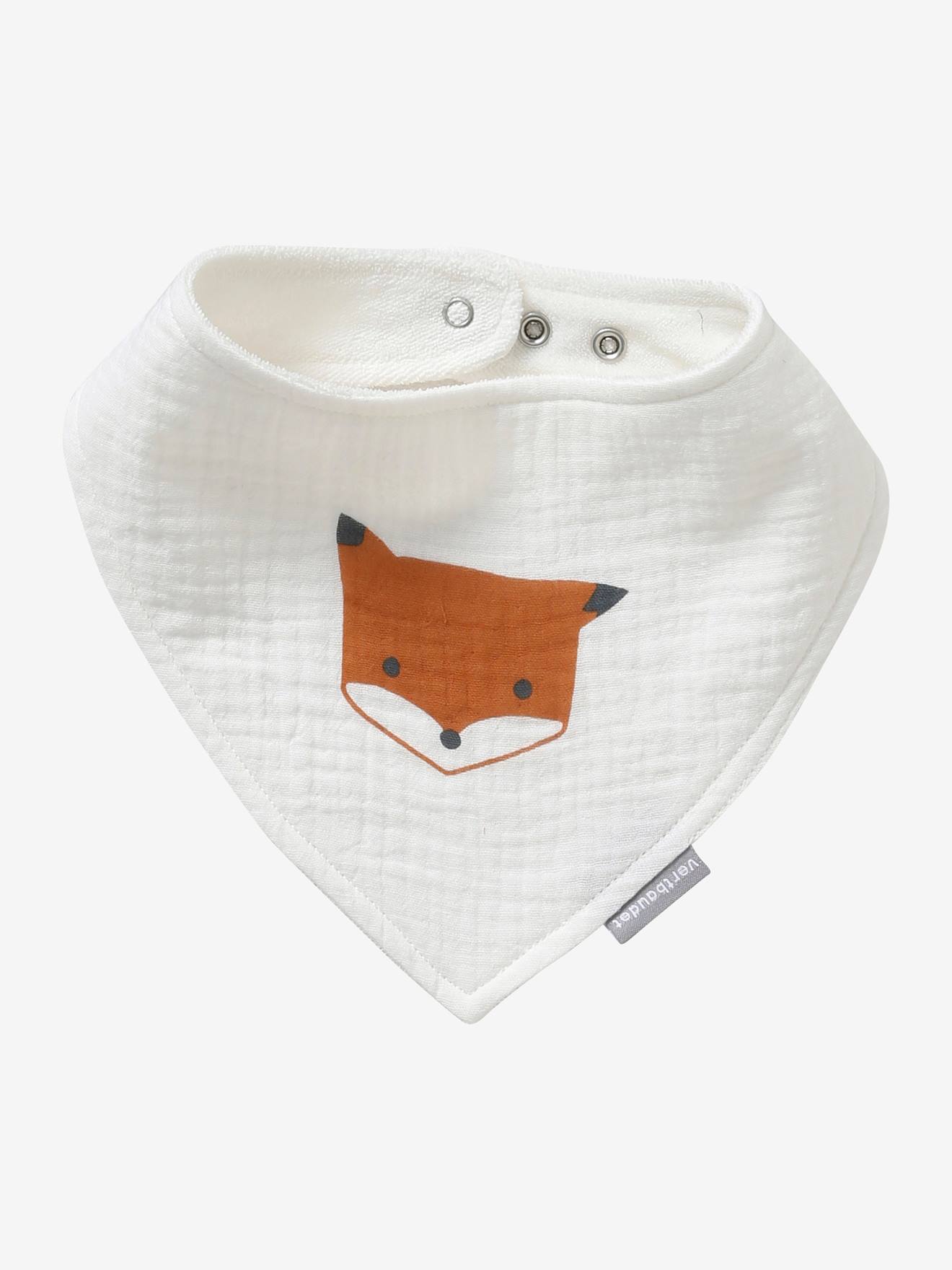 Lot 3 bavoirs bandanas en gaze de coton lot renard (Vertbaudet) - Image 1