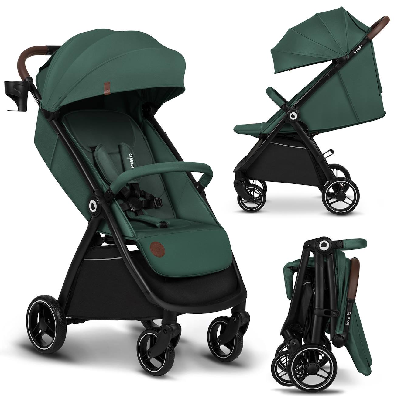 Poussette Compacte Ingrid Légère Et Pliable Jusqu’à 22 Kg Avec Amortissement Green Emerald
