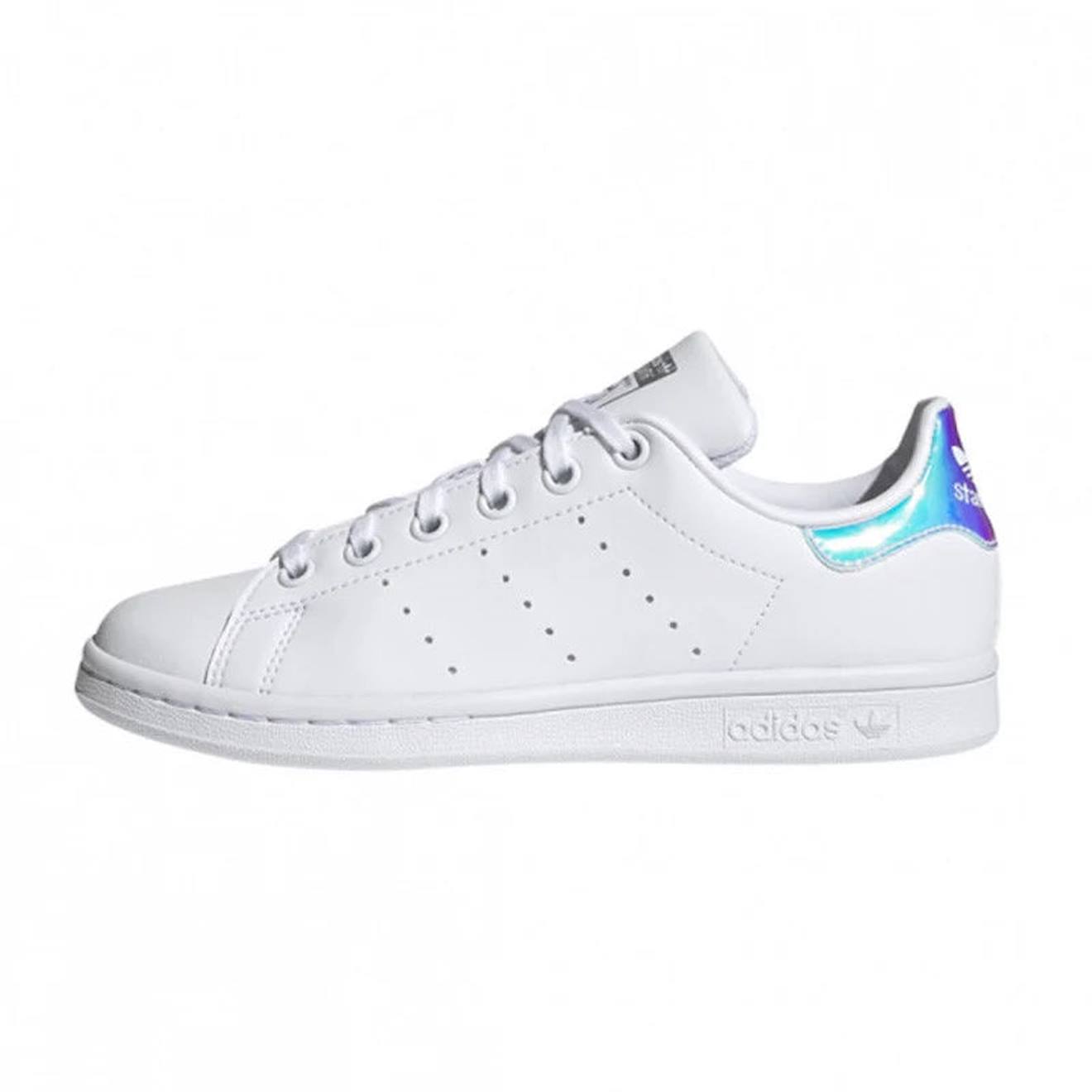 Baskets Enfant En Cuir Blanc, Bleu