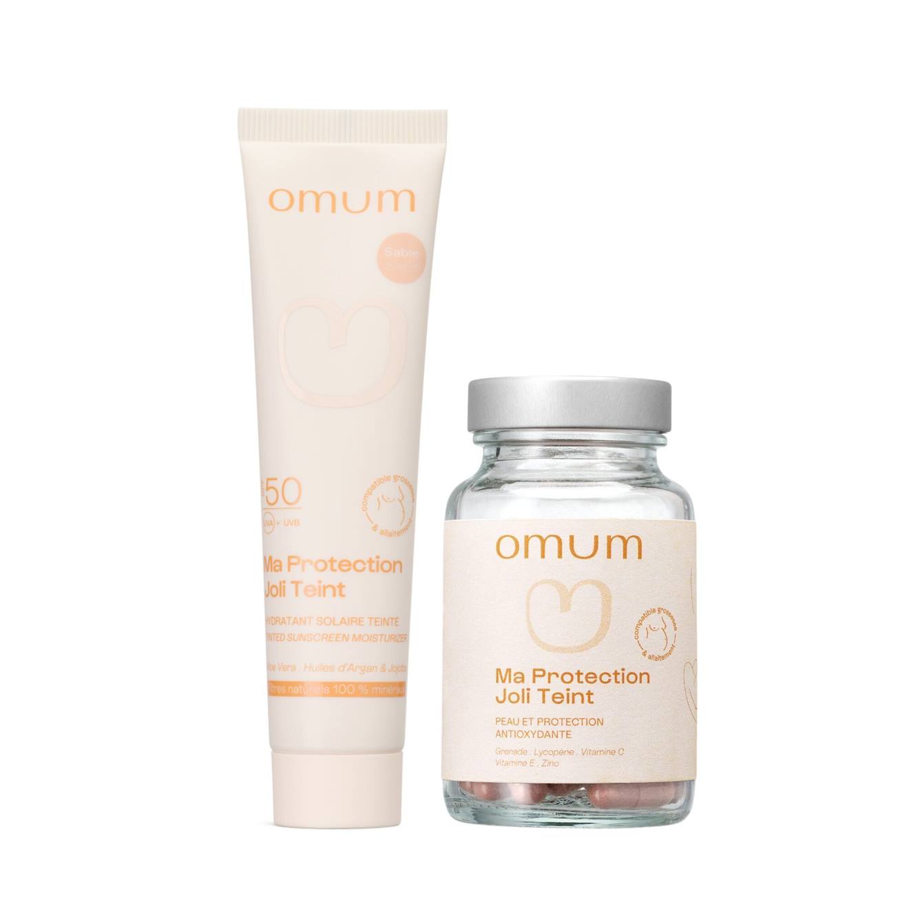 Duo In & Out Protection Solaire Teintée Sable Crème 40 Ml + Complément 60 Gélules 2 Mois Multicolore