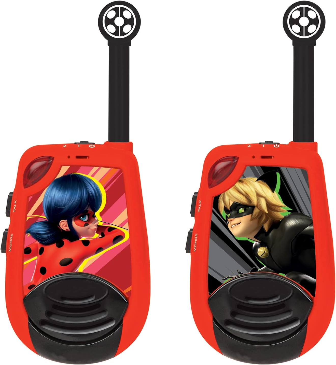 Talkie-walkies Miraculous Portée 2km Lumineux, Clip Ceinture, À Piles Rouge Talkie-walkies Miraculous Portée 2km Lumineux, Clip Ceinture, À Piles Rouge