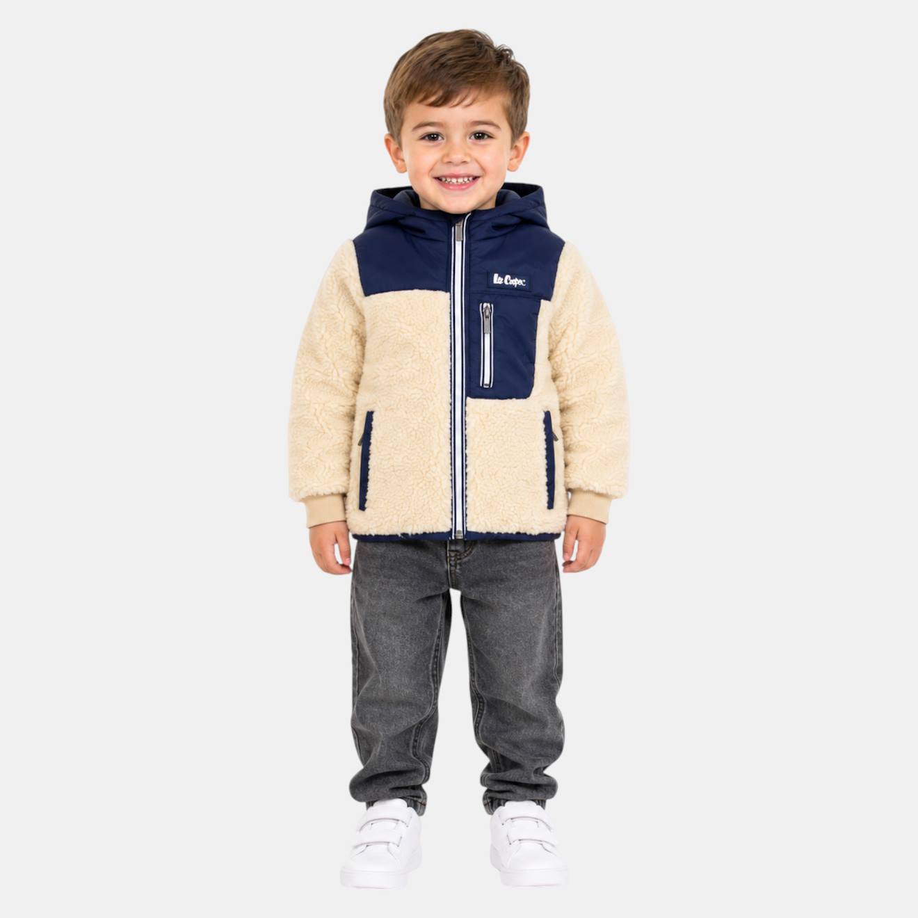 Parka Garçon Avec Poche Sur Le Devant Marine