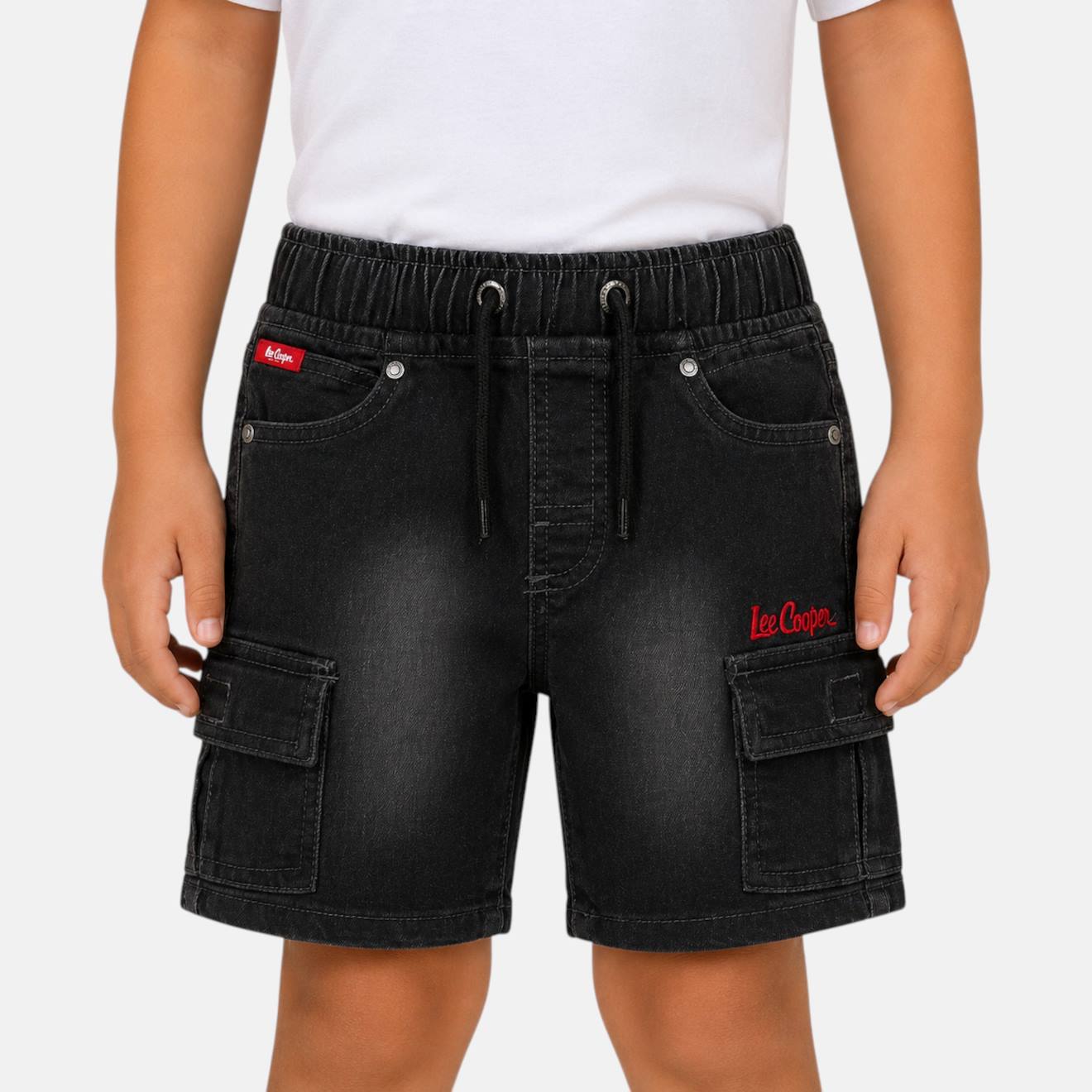 Bermuda Taille Élastique Garçon Gris