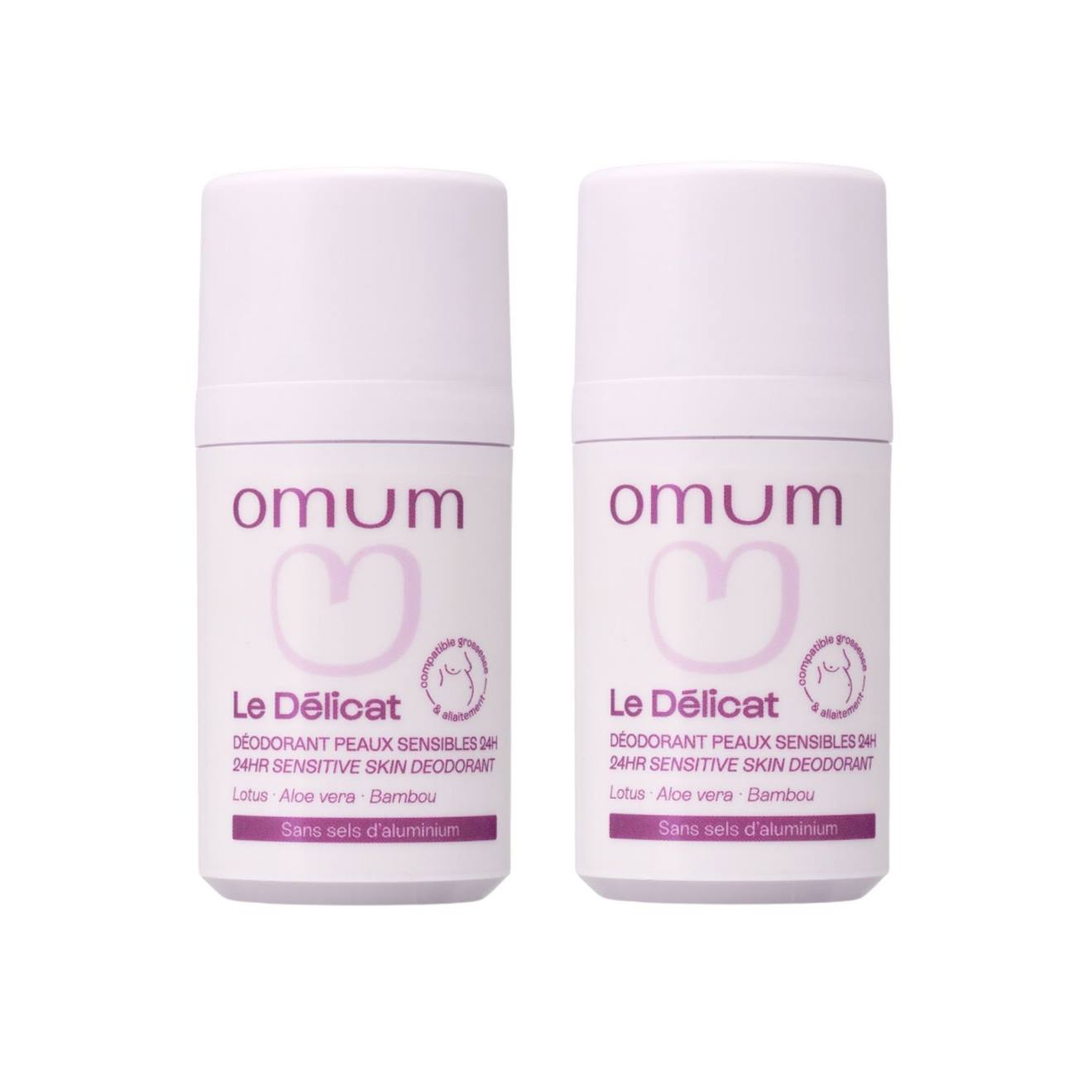 Déodorant Naturel Peaux Sensibles 24h Le Délicat - 2x50 Ml Multicolore