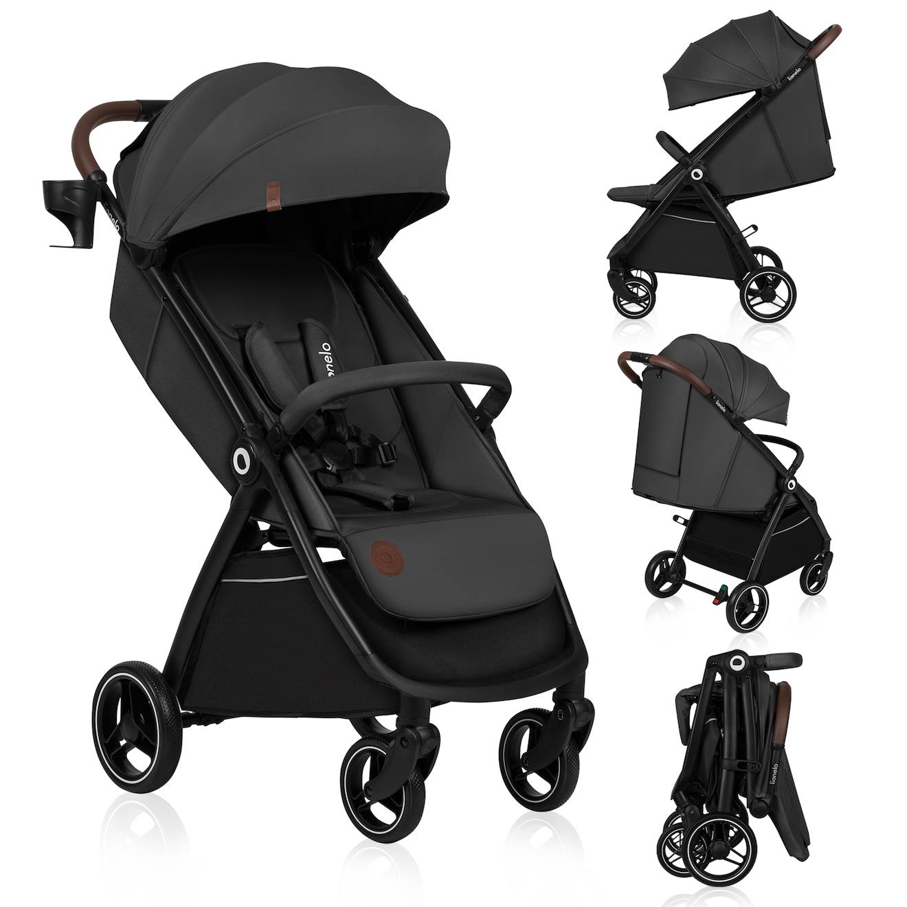 Poussette Compacte Ingrid Légère Et Pliable Jusqu’à 22 Kg Avec Amortissement Grey Stone