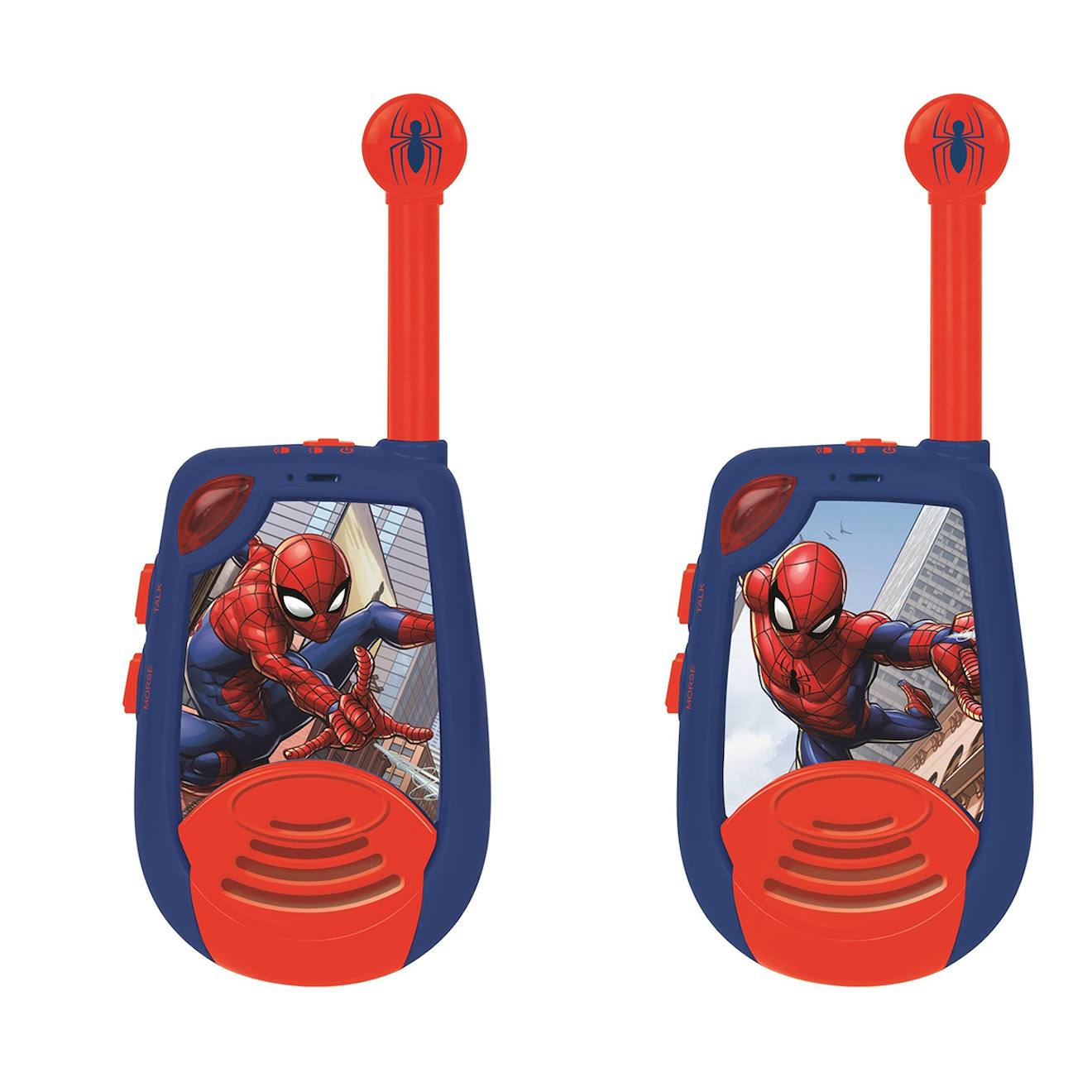 Talkie-walkies Spiderman Portée 2km- Clip Ceinture, À Piles Bleu