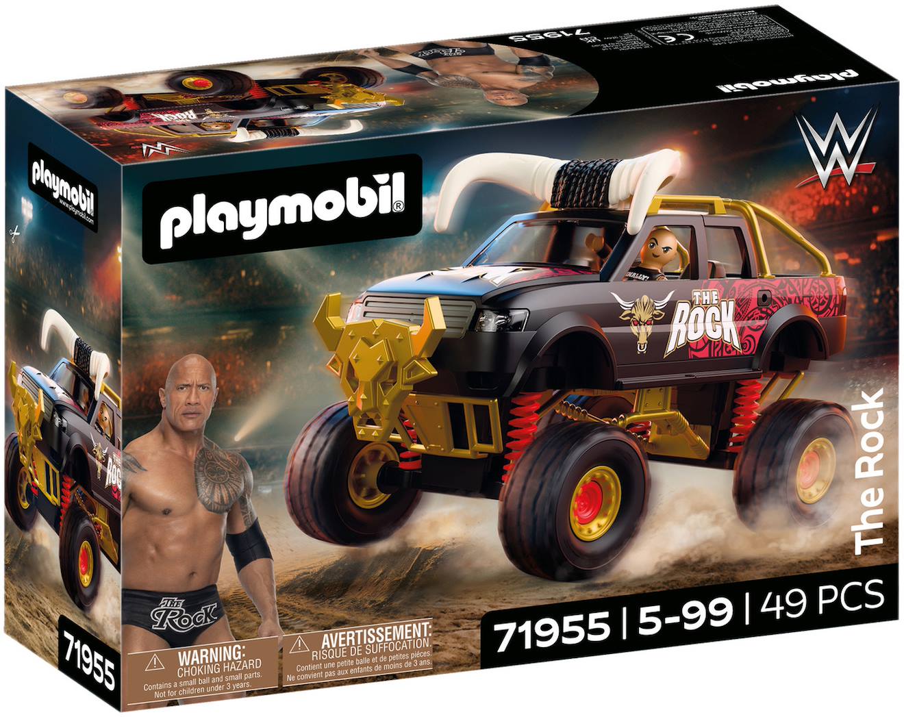 Playmobil 71955 - Monster Truck De The Rock Wwe Multicolore