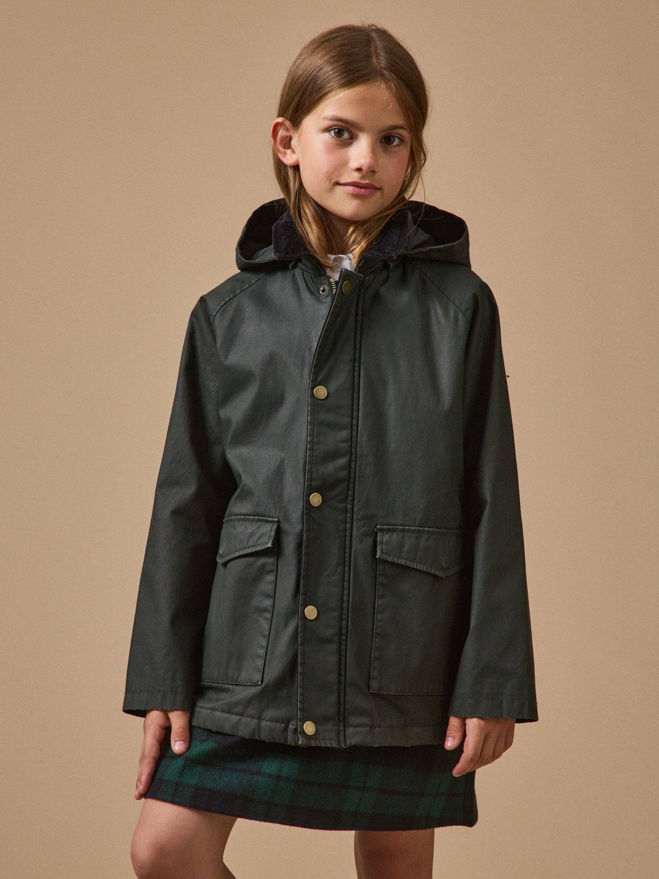 Blouson Matelassé Col Montant Fille Marine
