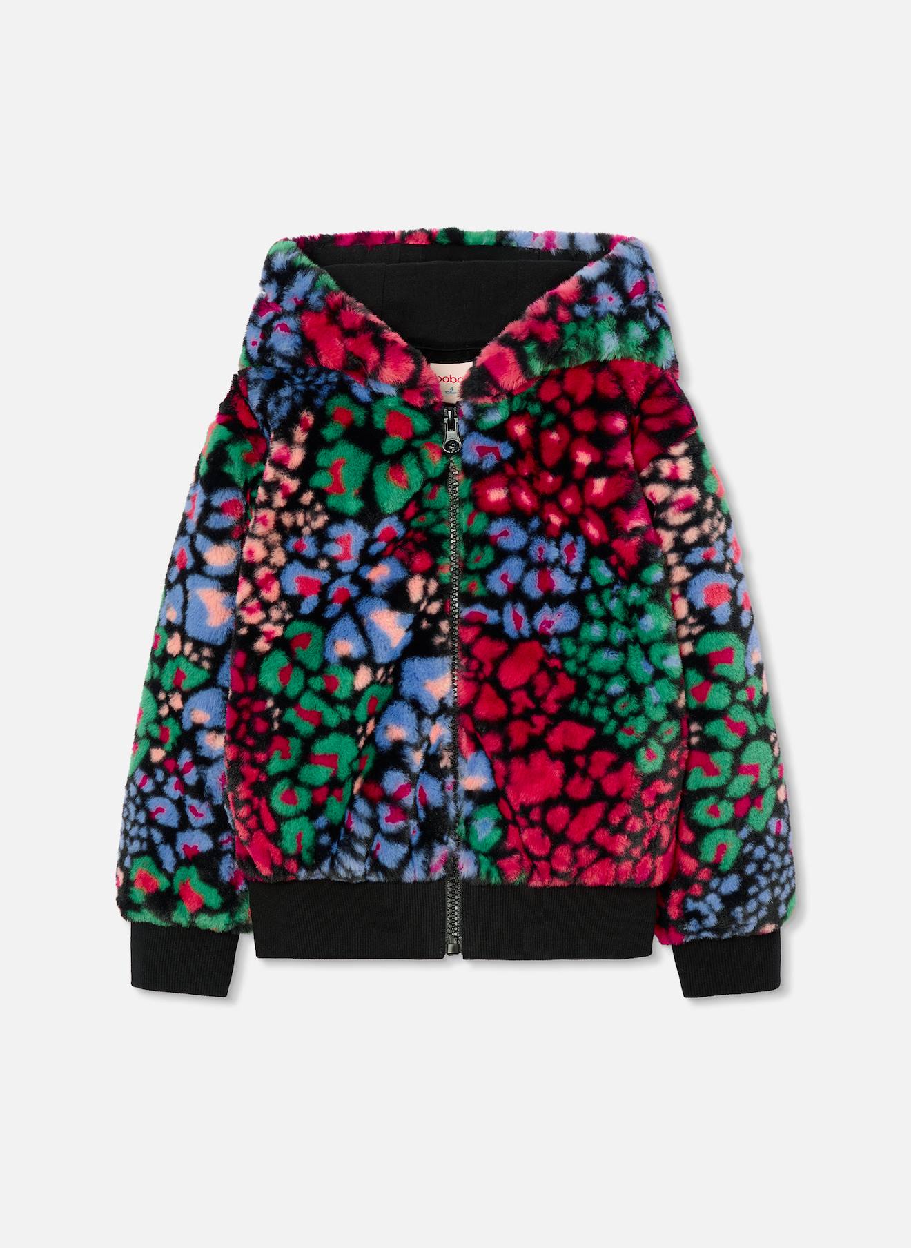 Blouson Fille Imprimé Léopard Multicolore