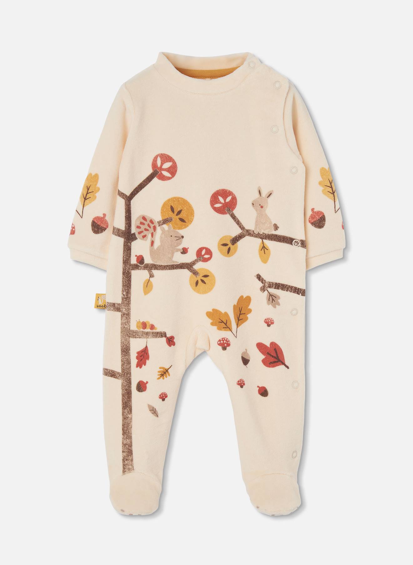 Combipilote Bébé Imprimé Forêt Automnale Blanc Combipilote Bébé Imprimé Forêt Automnale Blanc