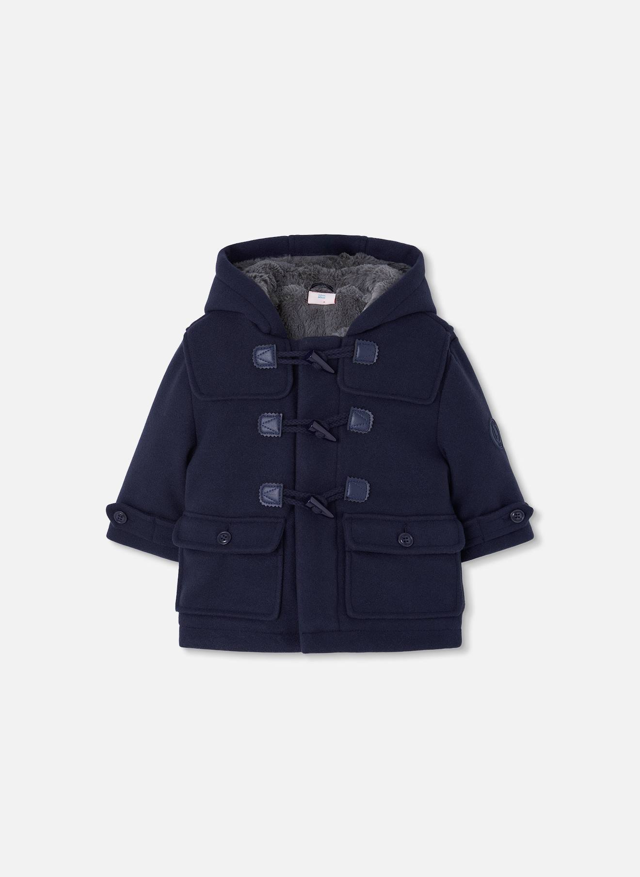 Duffle-coat Garçon En Drap À Capuche Bleu
