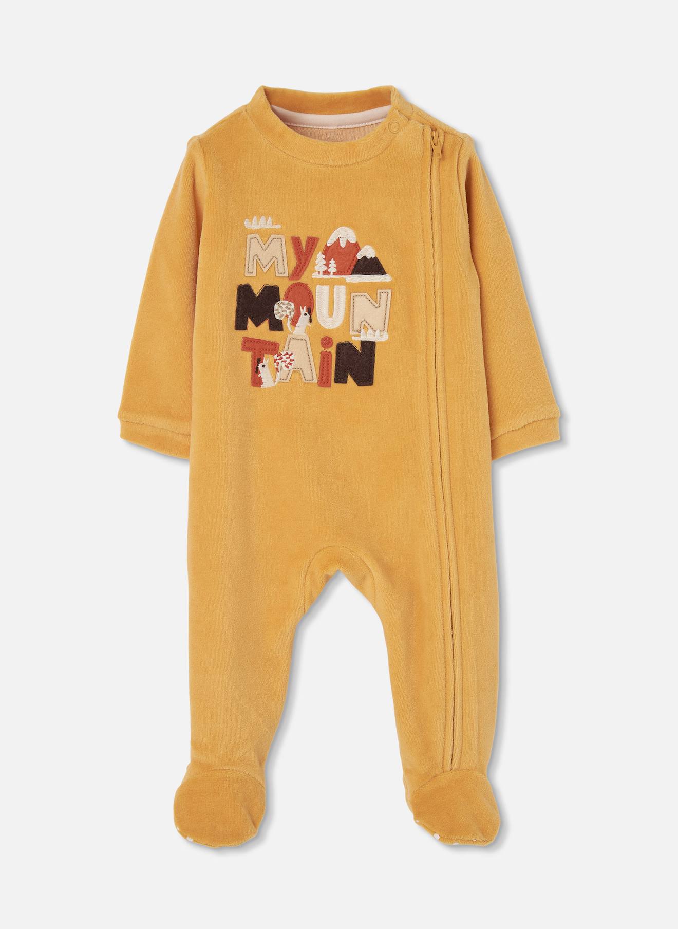 Combipilote Bébé Imprimé Montagne Jaune Combipilote Bébé Imprimé Montagne Jaune