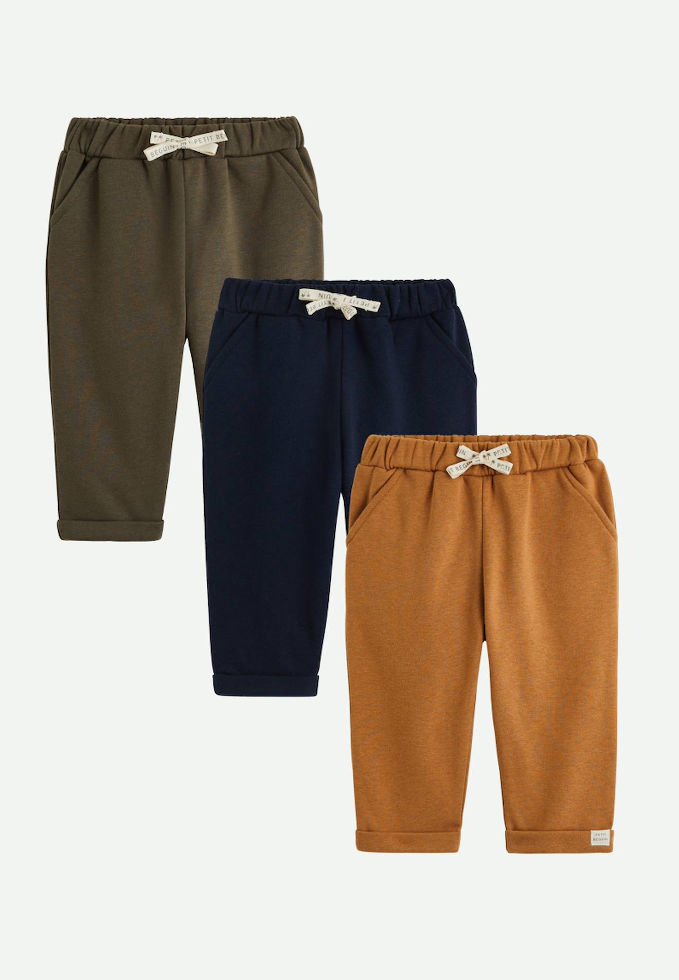 Lot De 3 Pantalons Bébé En Molleton Bleu
