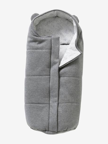 Chanceliere Coque En Molleton Doublee Jersey 0 9 Mois Gris Chine Vertbaudet