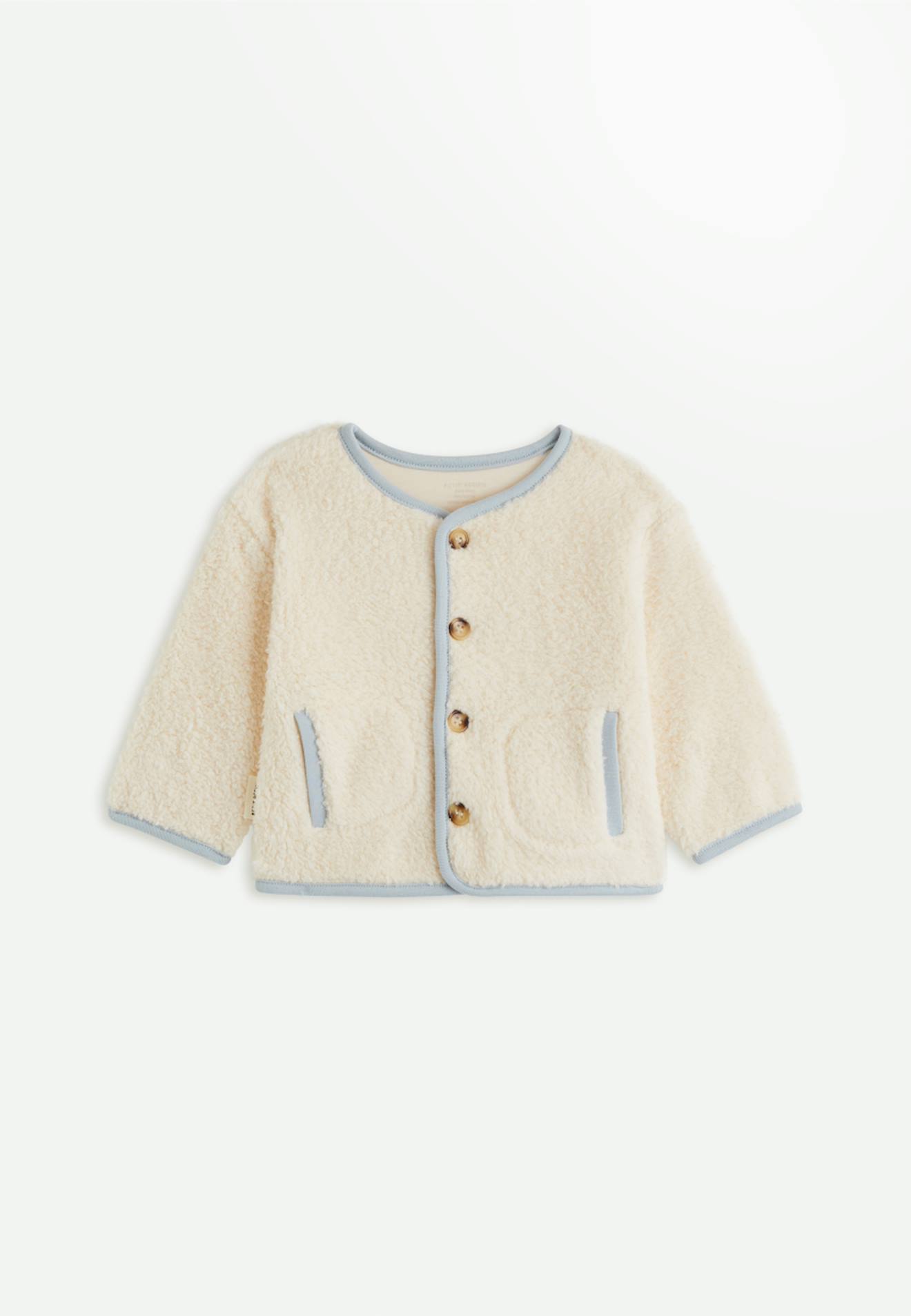 Veste Bébé En Sherpa Voix Lactée Ecru