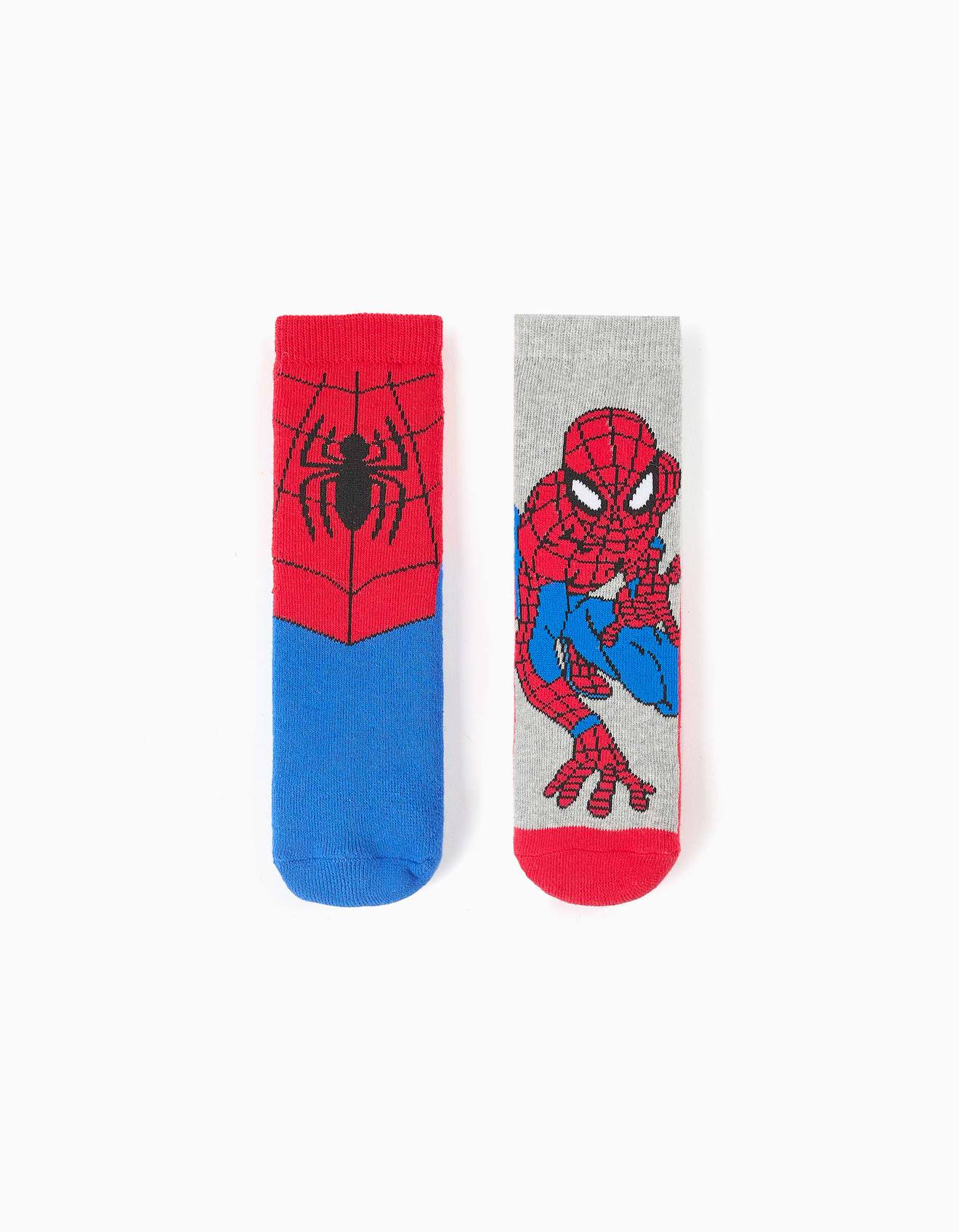 Lot De 2 Chaussettes En Éponge Antidérapantes Avec Spider-man Multicolore