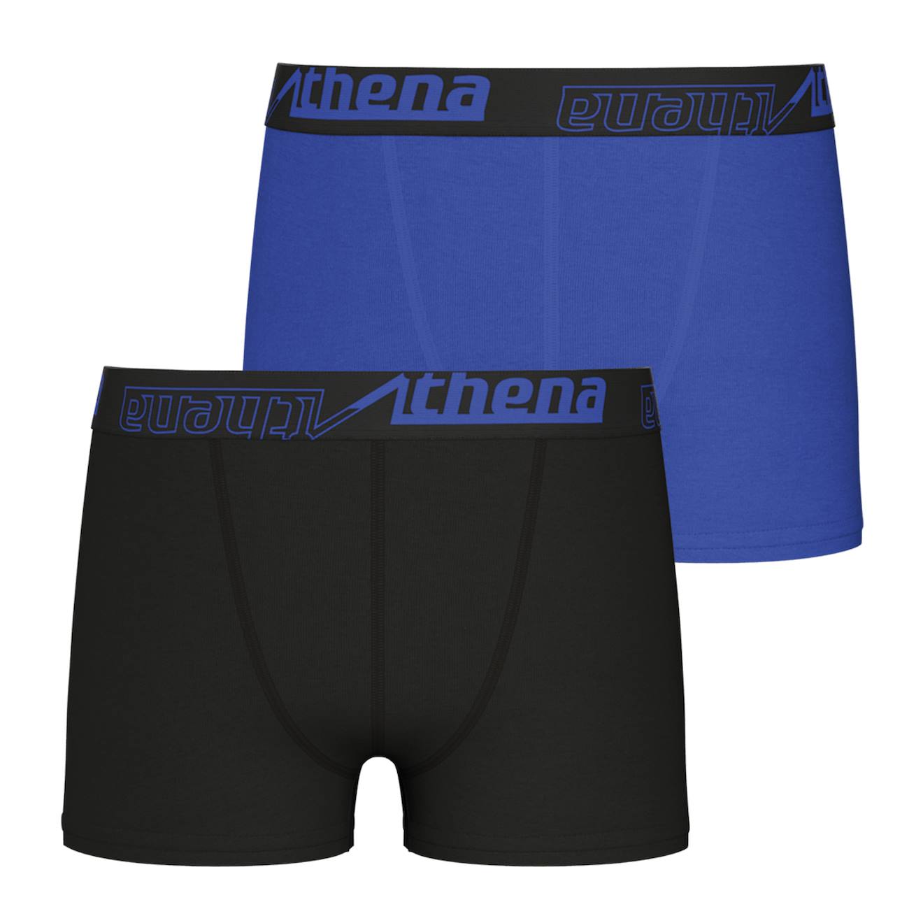 Lot De 2 Boxers Garçon Ecopack Bleu Électrique-noir