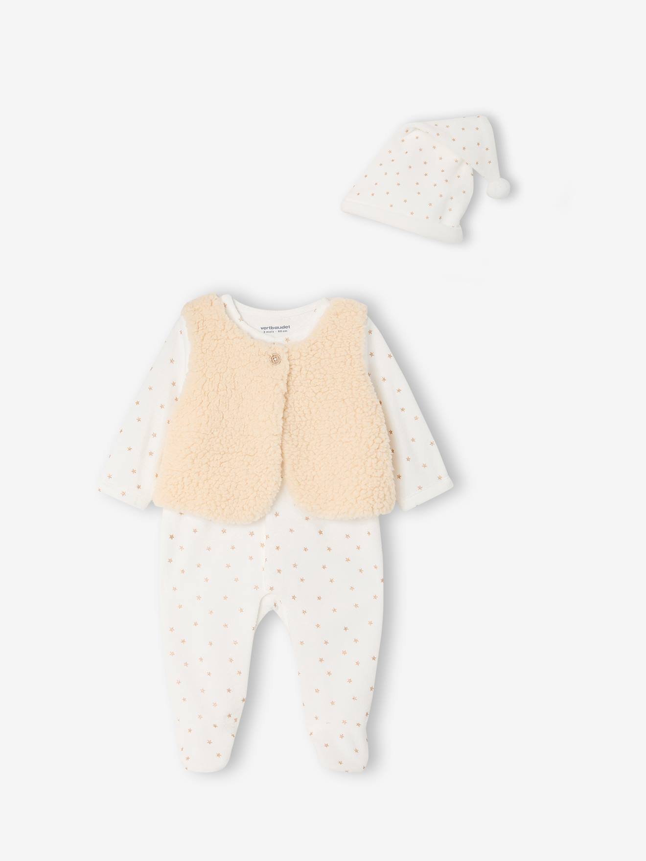 Ensemble dors bien gilet bonnet bébé fille écru
