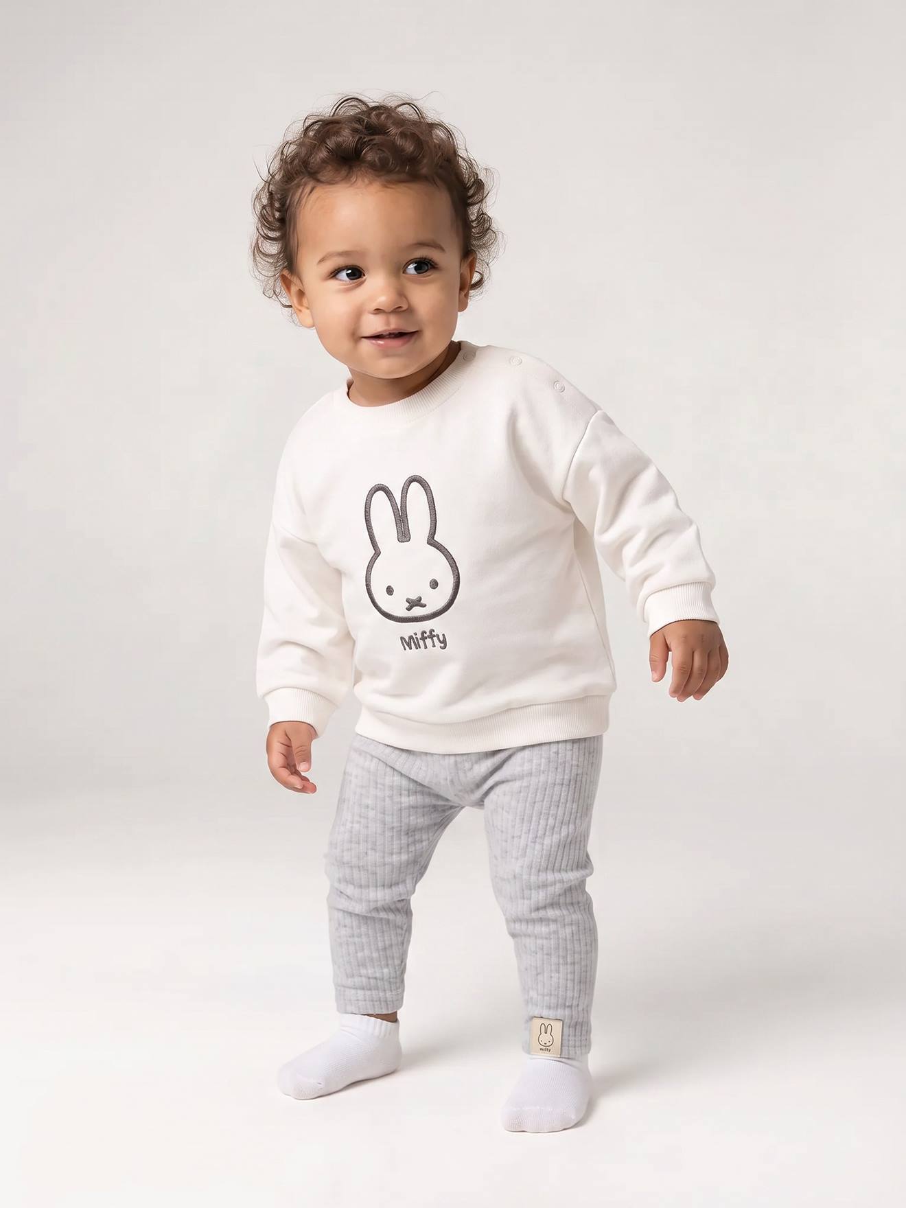 Ensemble bébé Miffy gris chiné (Miffy) - Image 1
