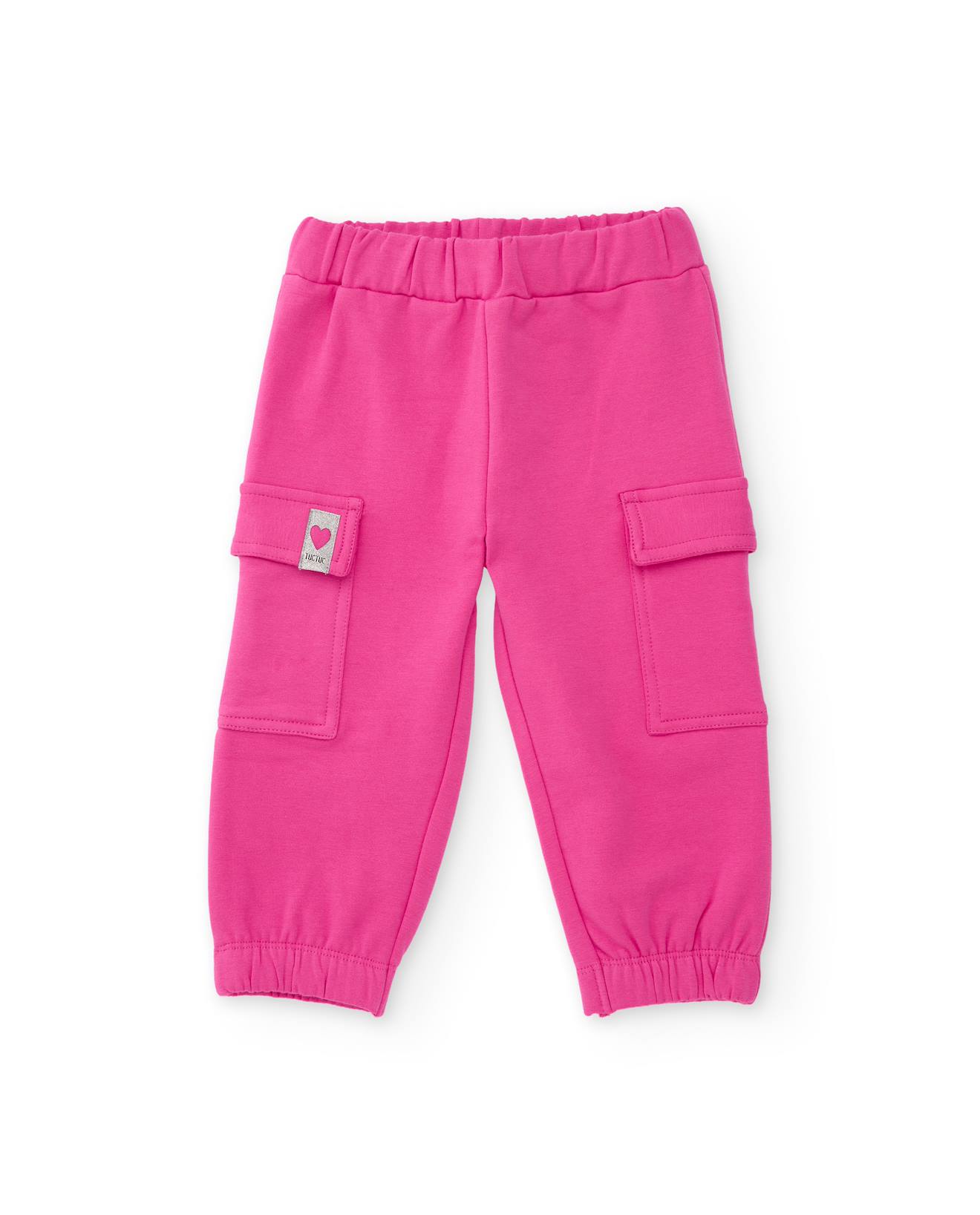 Pantalon Cargo Bébé Fille En Molleton Doux Rose
