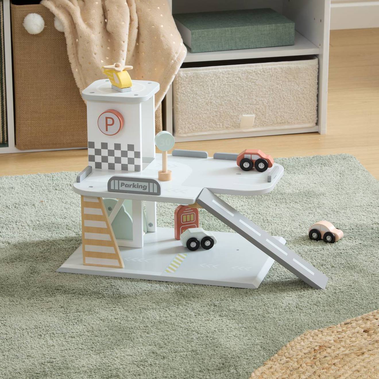 Garage Avec Accessoires Soan 22x40cm Multicolore