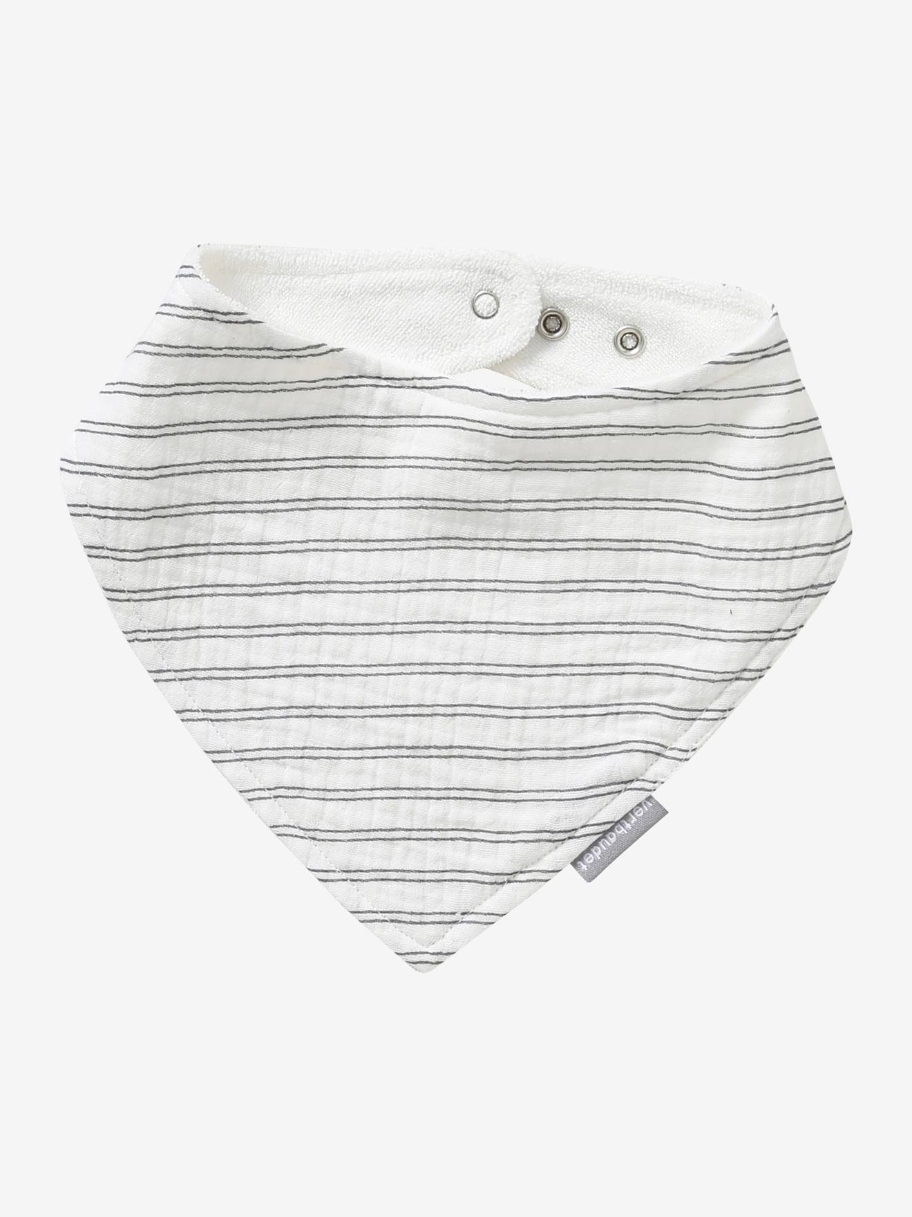 Lot 3 bavoirs bandanas en gaze de coton lot renard (Vertbaudet) - Image 2