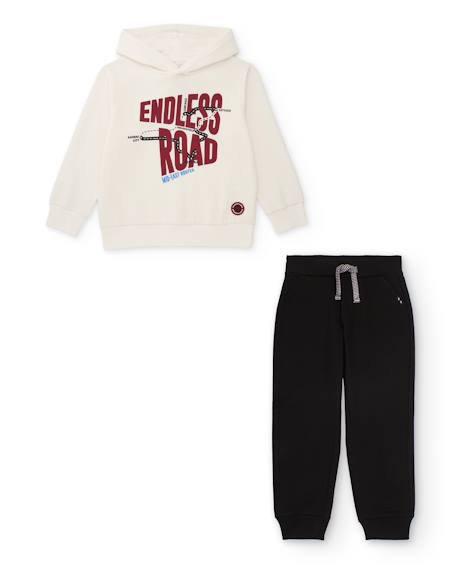 Garçon-Ensemble garçon avec sweat à capuche et imprimé graphique
