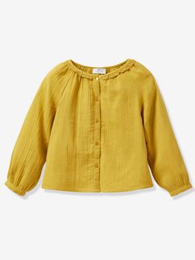 Bébé Enfants Pots Appris Filles Chemises formelles Blouses Bouton 1 Blanc Porter Fille Haut avec Encolure, bleu, 7-8 ans
