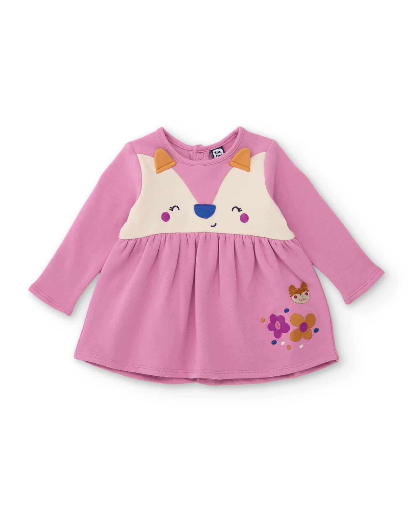 Robe En Molleton Pour Bébé Avec Imprimé Animalier Rose