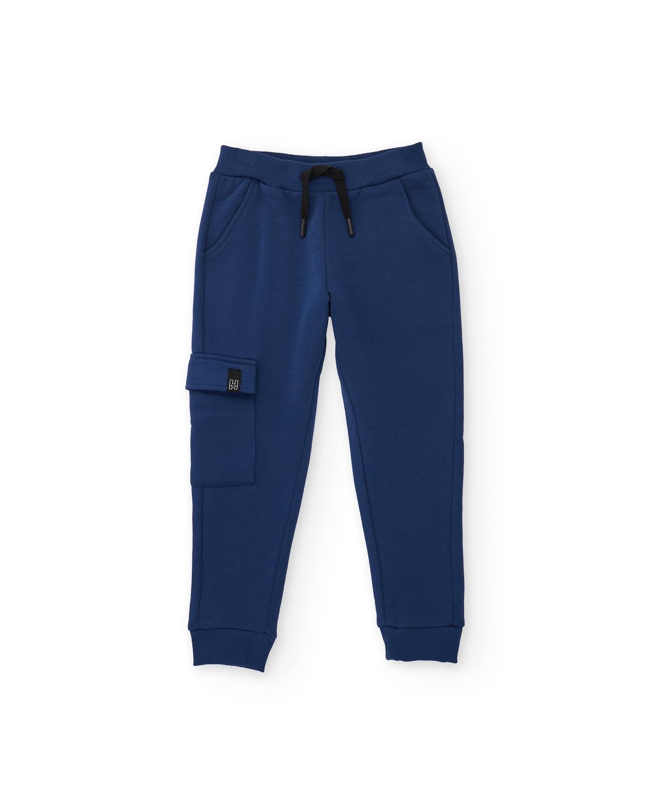 Pantalon Cargo En Molleton Coupe Confort Pour Garçon Bleu
