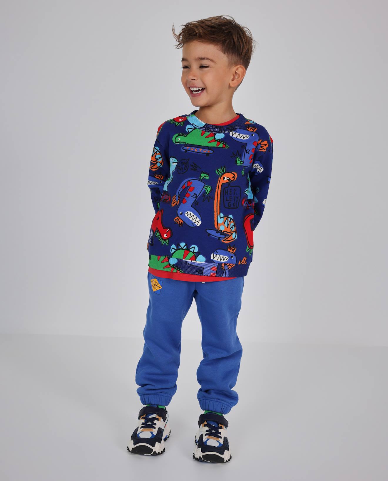 Pantalon De Jogging Bébé Garçon En Molleton Avec Taille Élastique Bleu