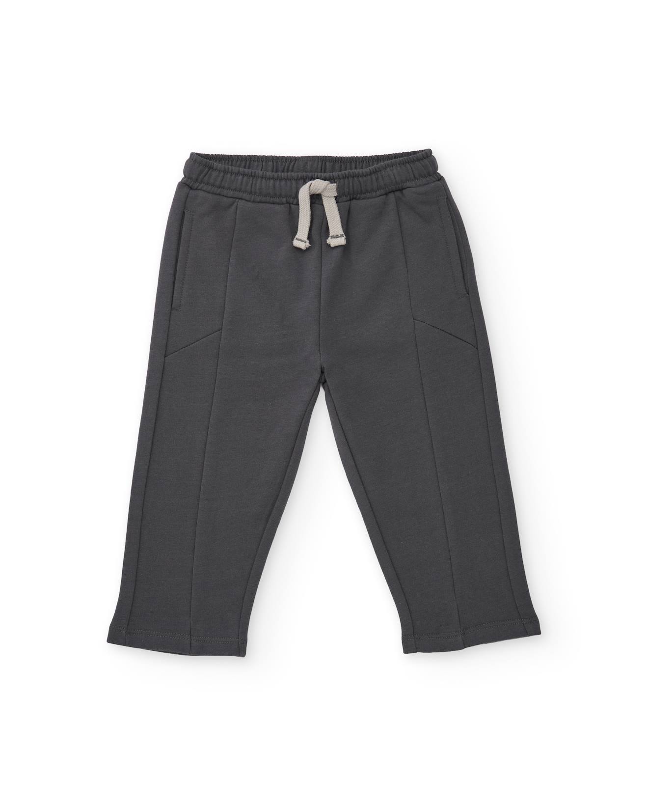Pantalon De Jogging Garçon En Molleton Avec Taille Réglable Gris