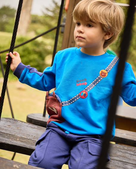 Garçon-Ensemble en molleton pour garçon avec sweat à motif et pantalon assorti