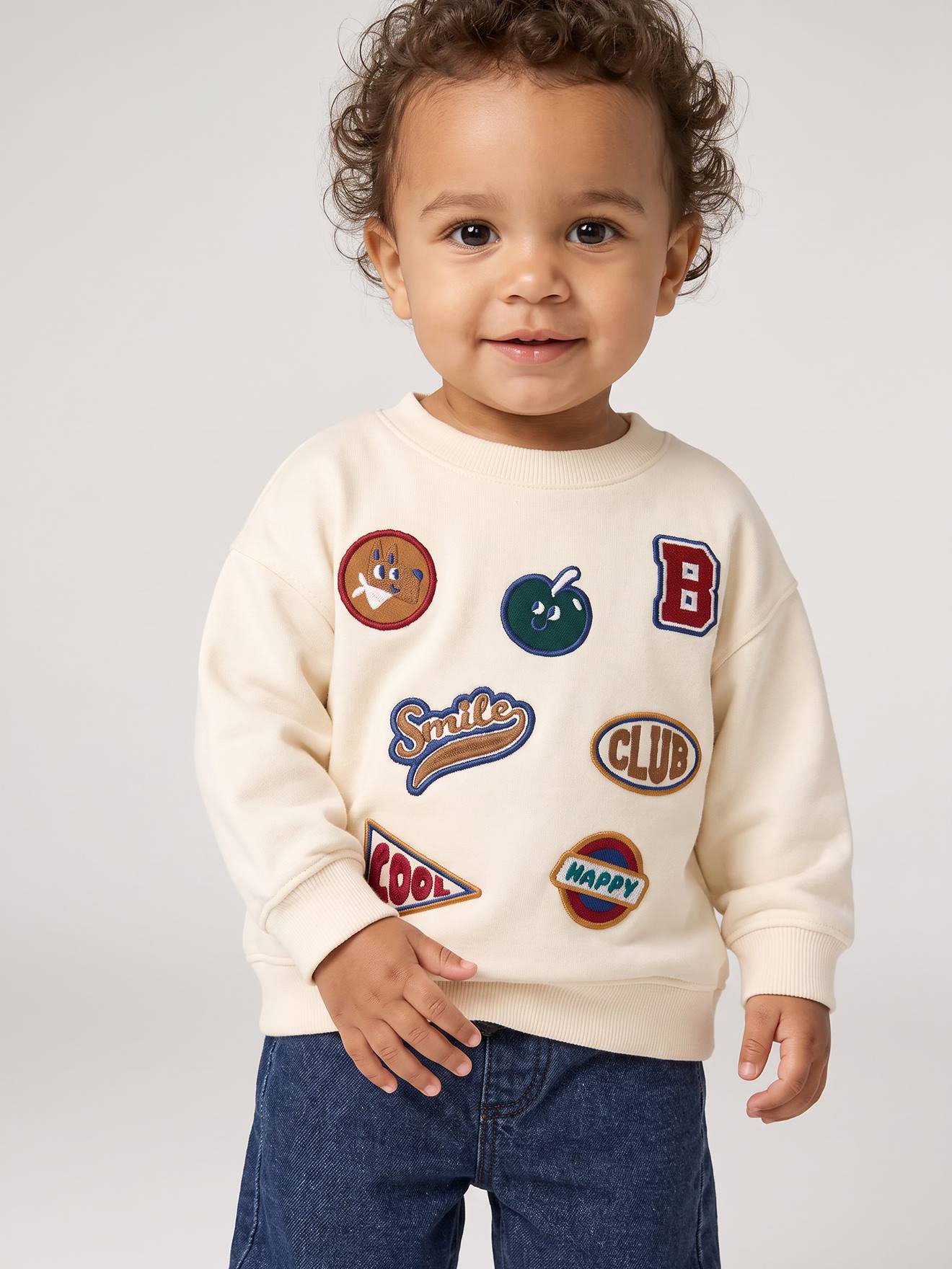 Sweat bébé garçon écru