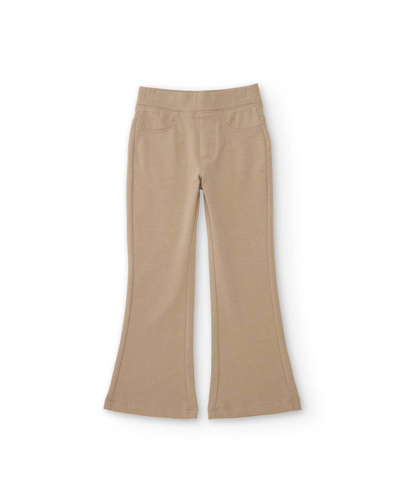 Legging En Molleton Évasé Taille Mi-haute Pour Fille Beige