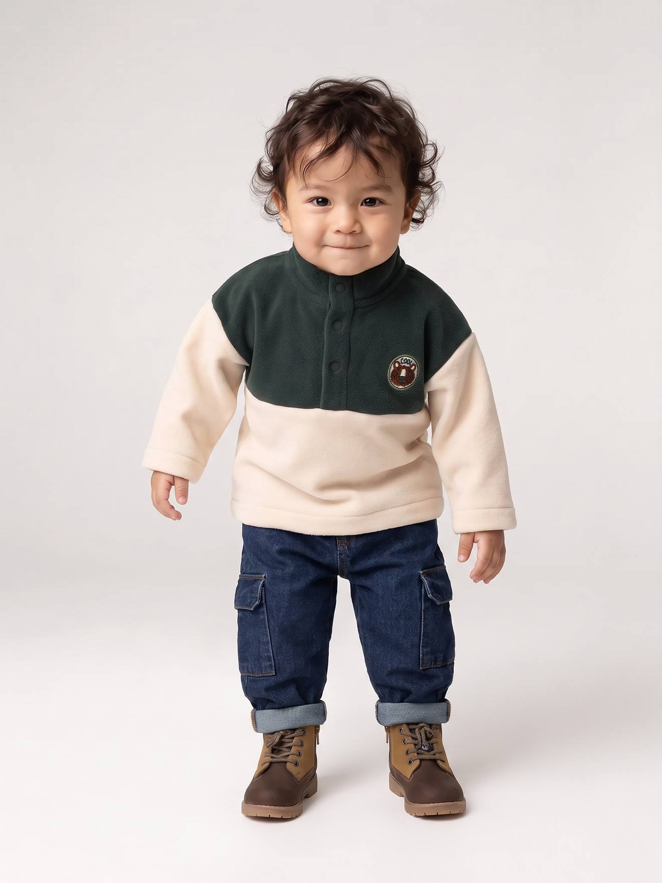 Pantalon battle bébé en denim denim brut