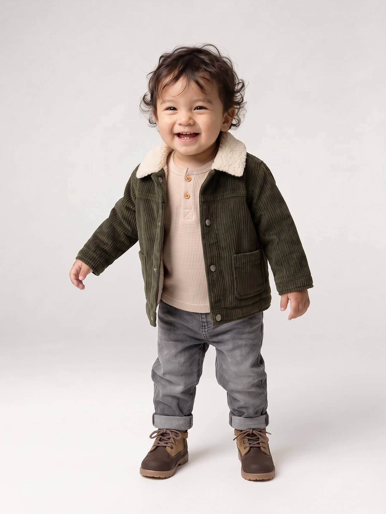 Veste bébé garçon kaki