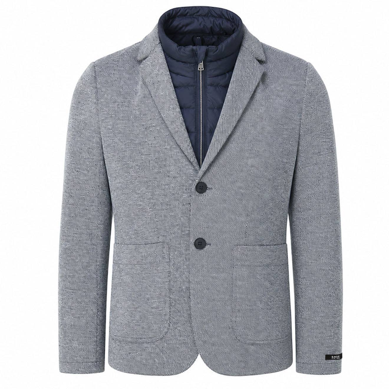 Veste Garçon Gris Chiné, Bleu Marine