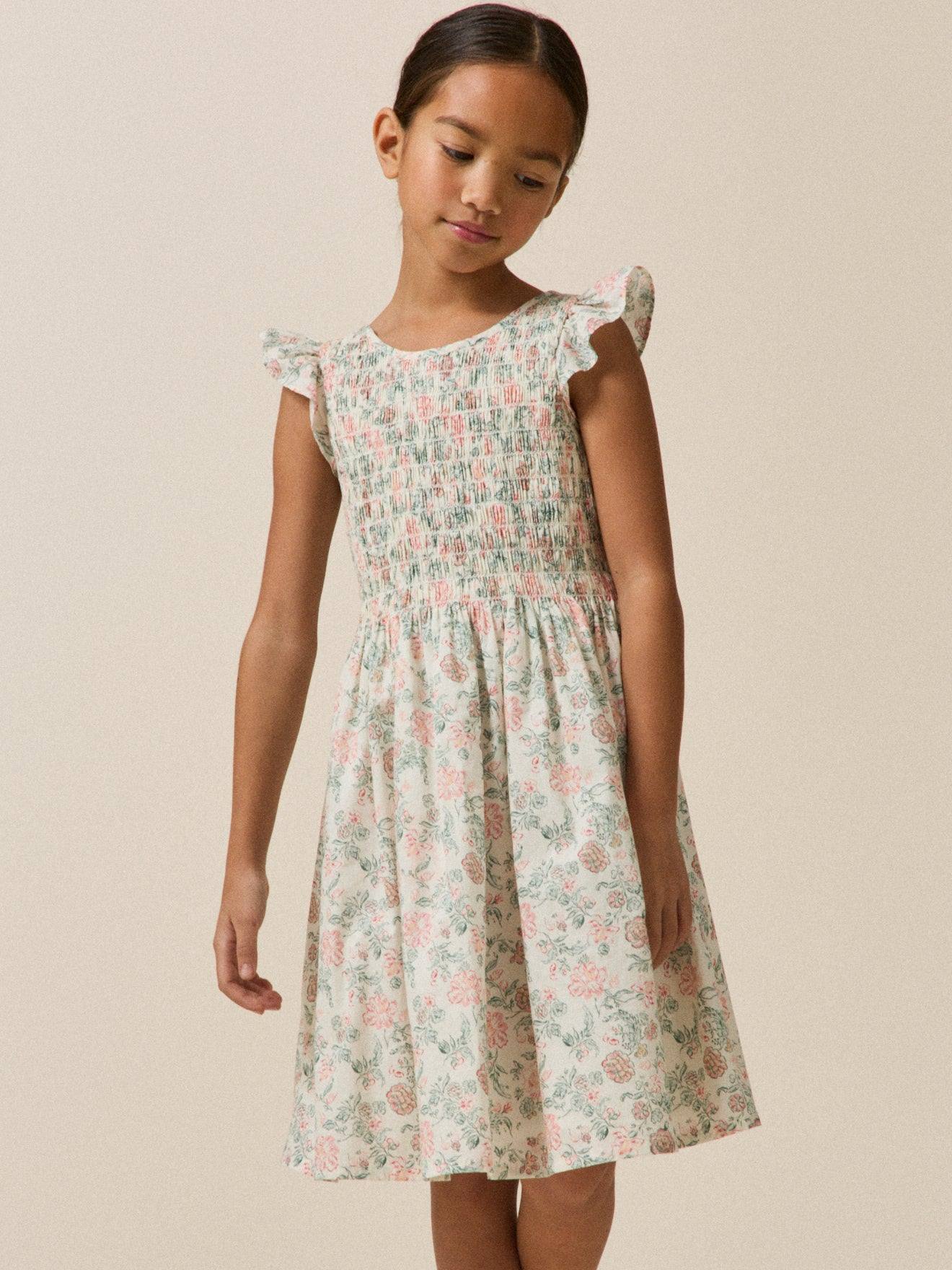 Robe Fille Garance - Collection Fêtes Et Mariages Imprimé Helena