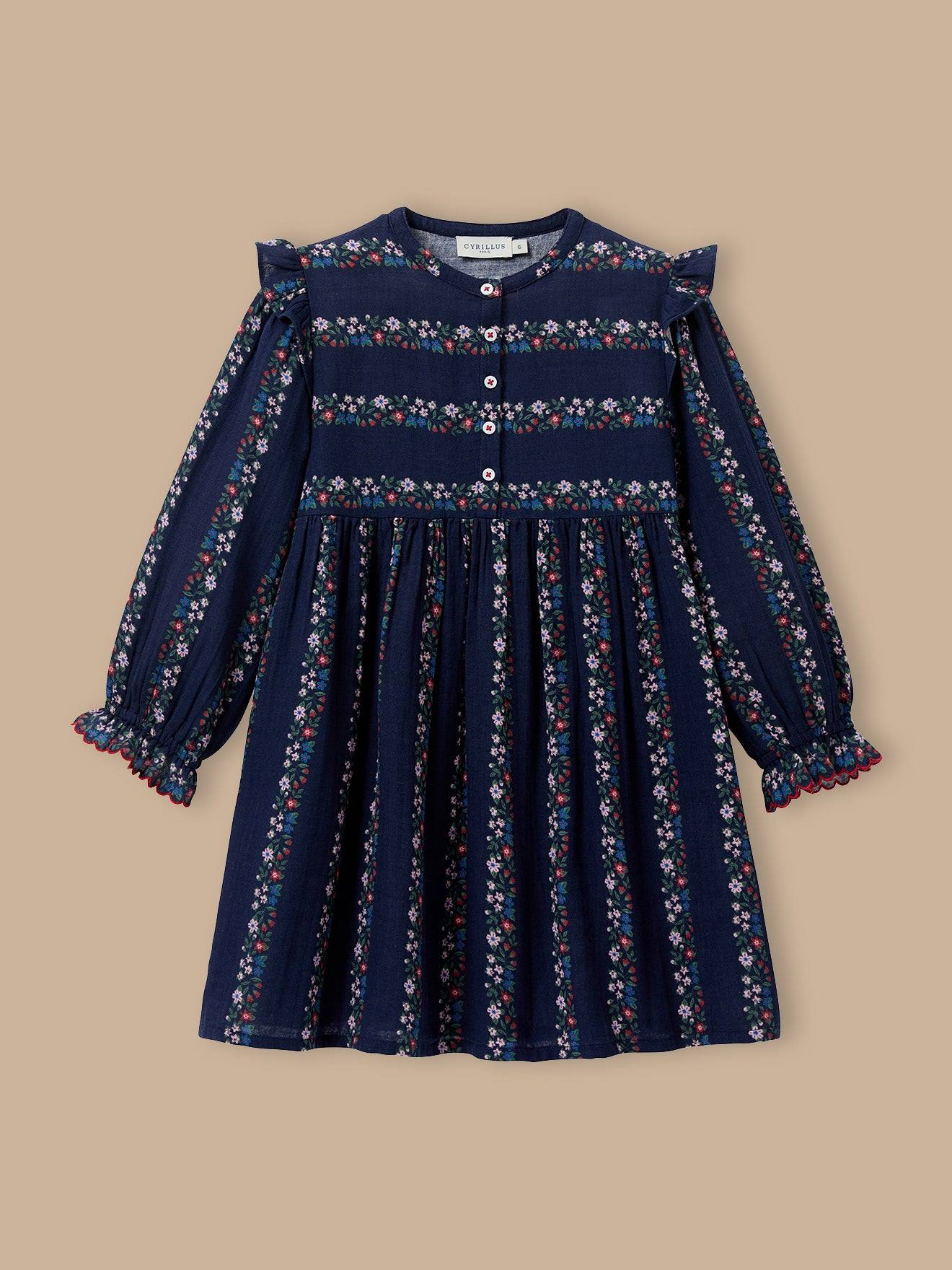 Robe Gaze De Coton Fille Imprimé Romy Robe Gaze De Coton Fille Imprimé Romy