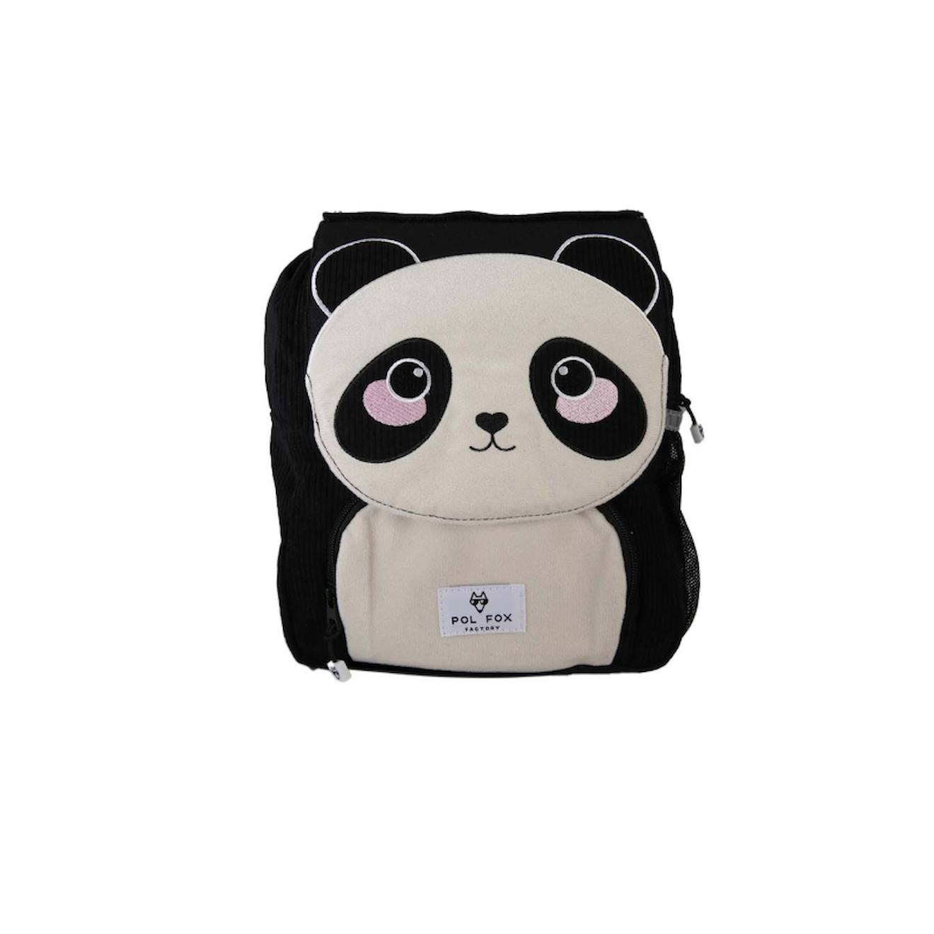 Sac À Dos Fille Panda Réversible 1 Compartiment Noir Et Blanc