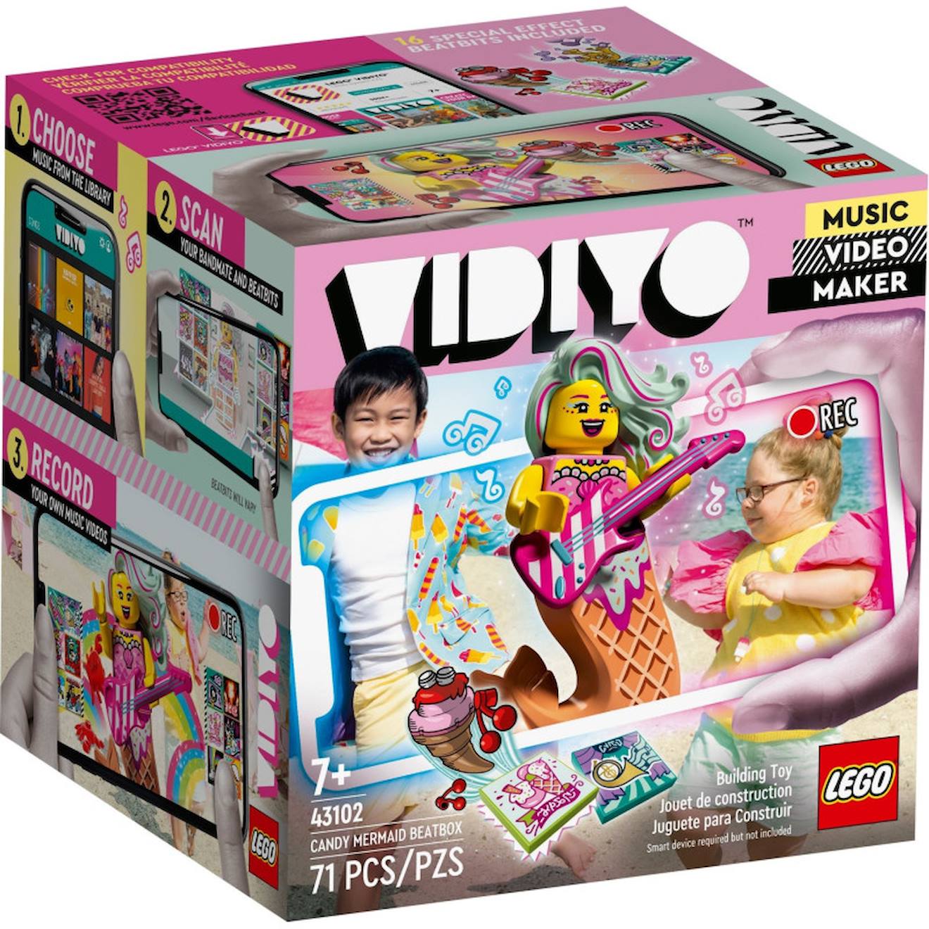Lego Vidiyo 43102 Candy Mermaid Beatbox Multicolore Lego Vidiyo 43102 Candy Mermaid Beatbox Multicolore