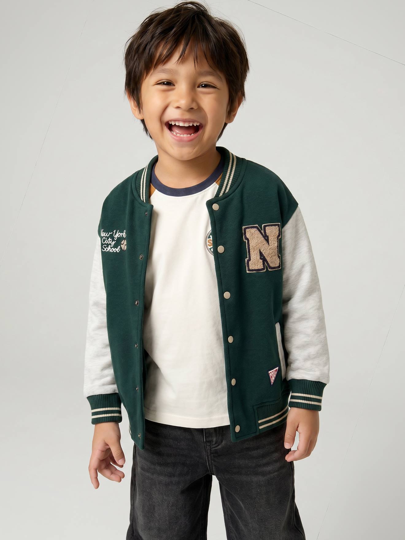 Sweat teddy garçon vert sapin