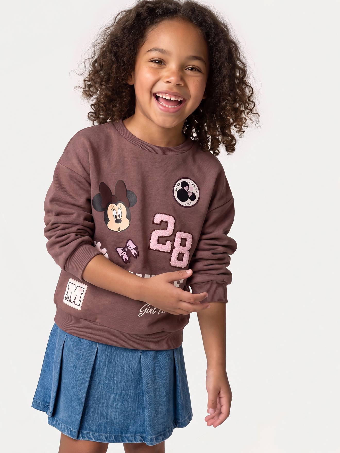 Sweat Minnie enfant fille chocolat Sweat Minnie enfant fille chocolat